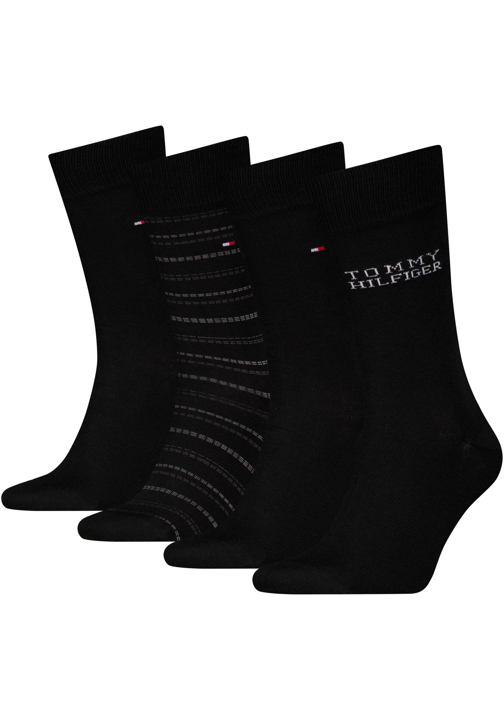 Tommy Hilfiger Socken, (4er-Pack), mit dezenter Logoprägung von Tommy Hilfiger