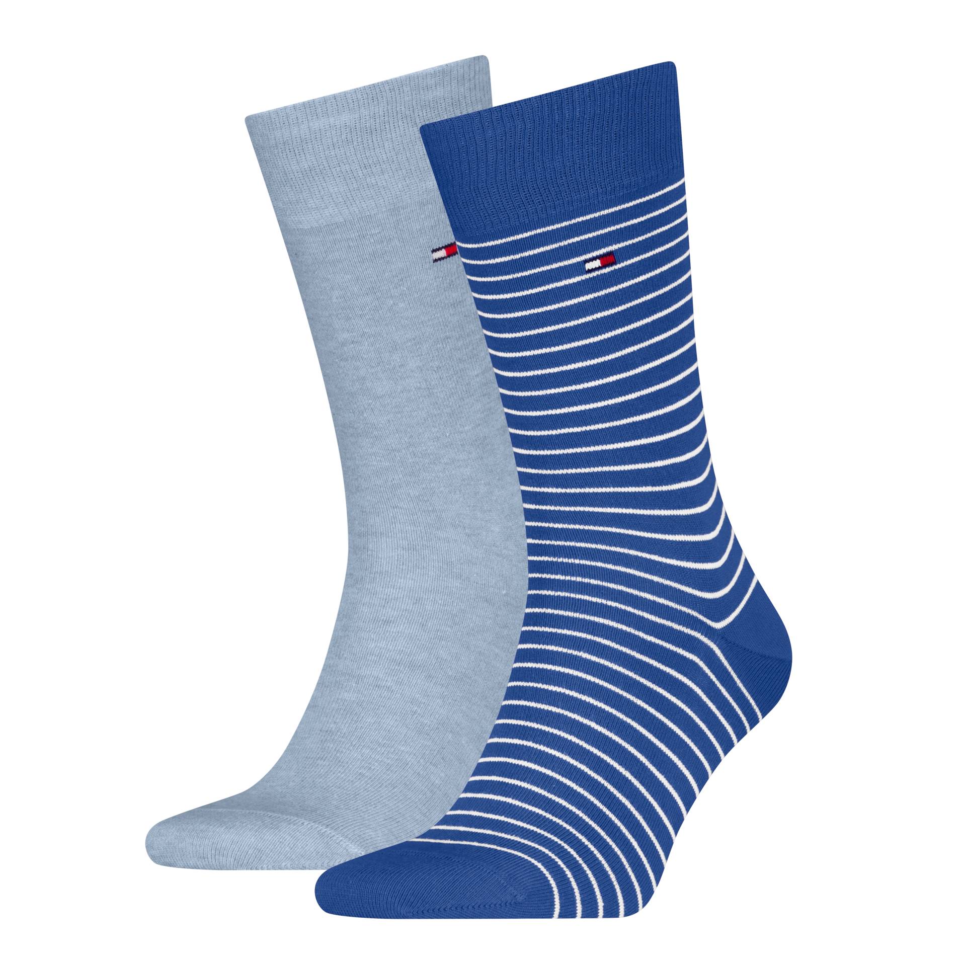 Tommy Hilfiger Socken »TH MEN SMALL STRIPE SOCK 2P«, (2 Paar, 2 Paar), mit diskretem Logo von Tommy Hilfiger