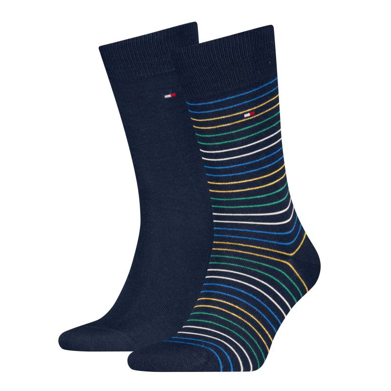 Tommy Hilfiger Socken »TH MEN SMALL STRIPE SOCK 2P«, (2 Paar), mit diskretem Logo von Tommy Hilfiger