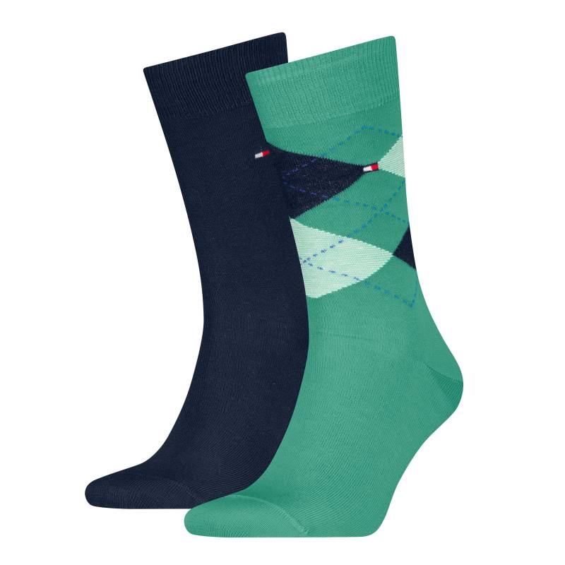 Tommy Hilfiger Socken »TH MEN SOCK CHECK 2P«, (2 Paar, 2 Paar), mit klassischem Argyle-Design von Tommy Hilfiger