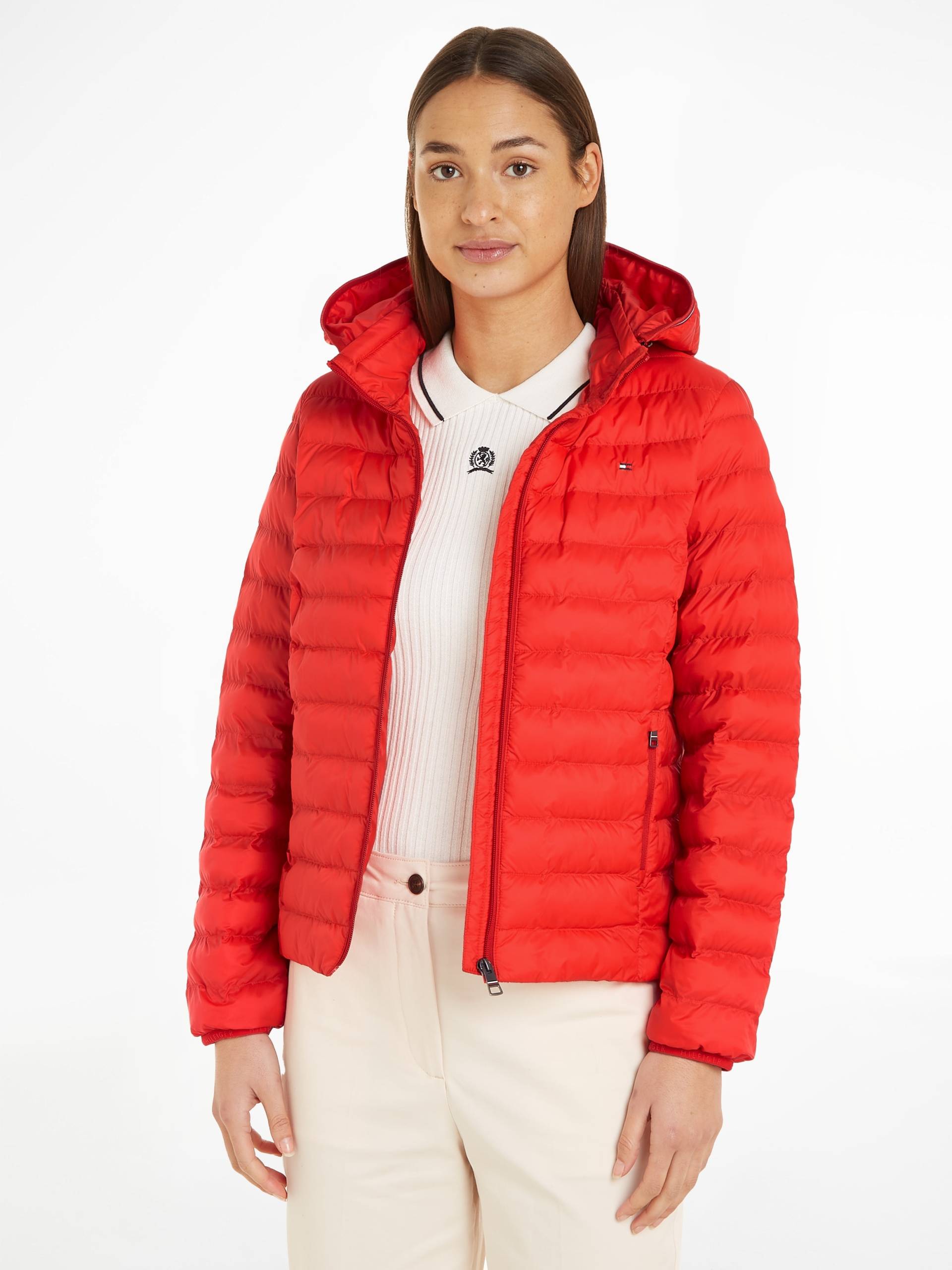 Tommy Hilfiger Steppjacke »LW PADDED GLOBAL STRIPE JACKET«, (Global Serie TH WOMEN), mit Kapuze, mit Brand-Elastiktape an der Kapuze von Tommy Hilfiger