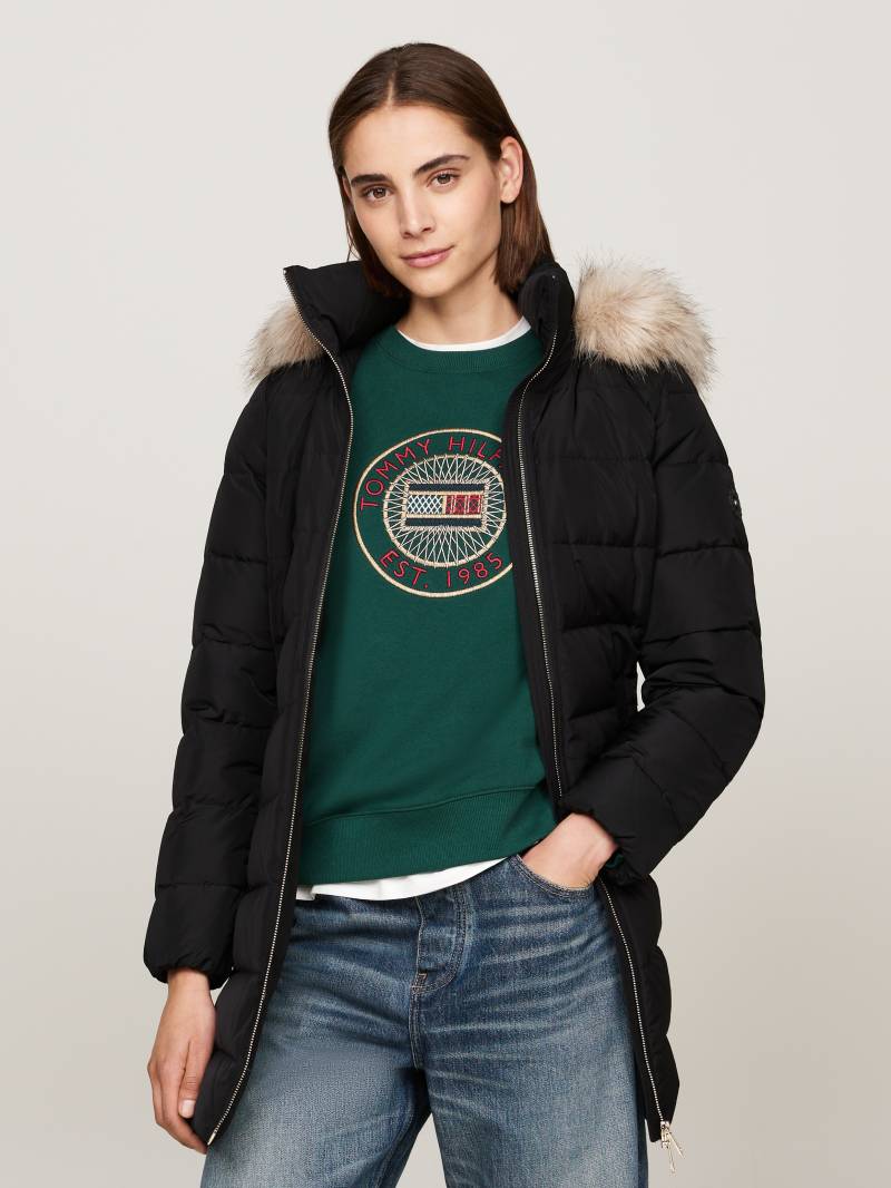 Tommy Hilfiger Steppmantel »HERITAGE DOWN TYRA COAT WITH FUR«, mit Fellimitat von Tommy Hilfiger