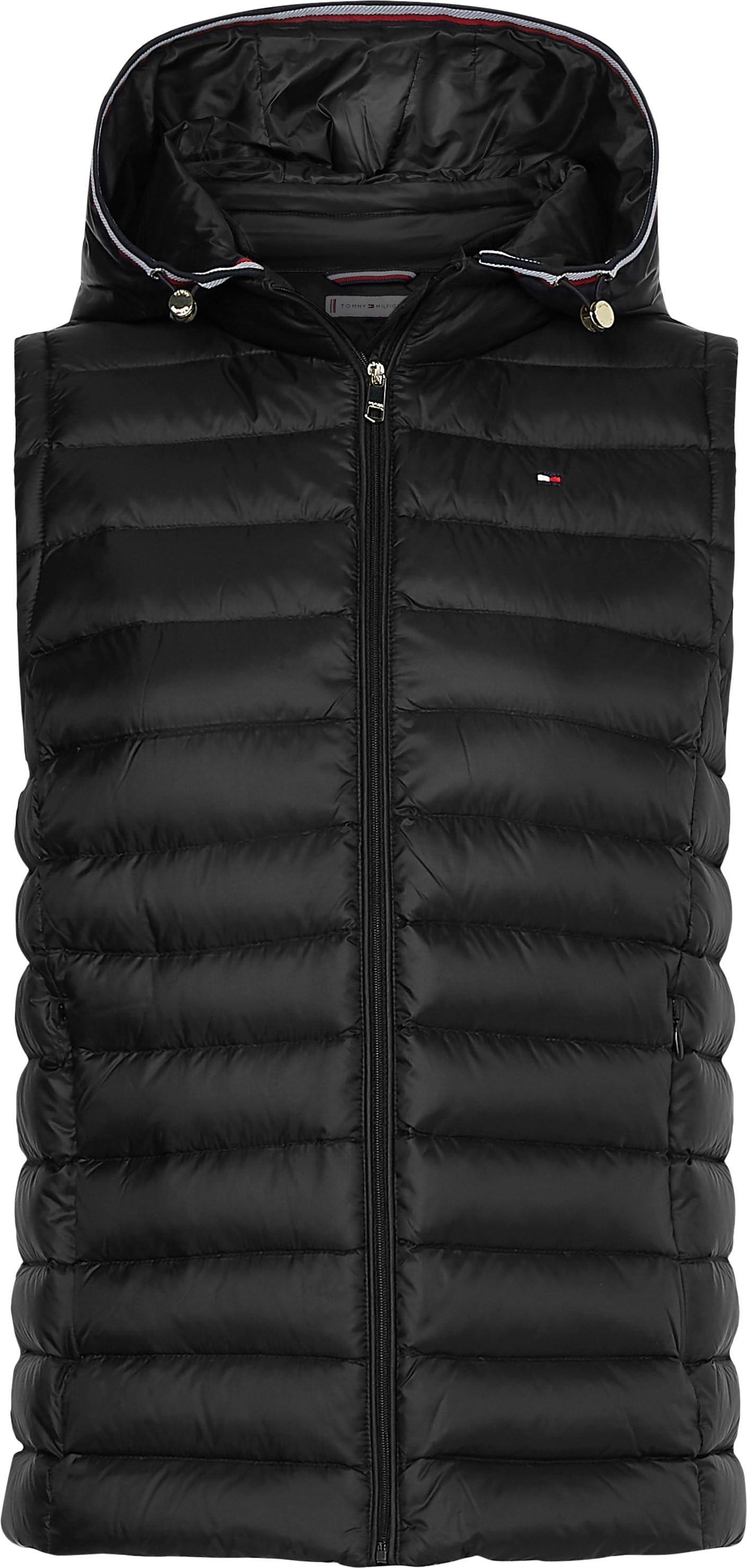 Tommy Hilfiger Steppweste »HERITAGE LW VEST«, mit Streifen in den typischen Tommy Hilfiger Farben an der Kapuze von Tommy Hilfiger