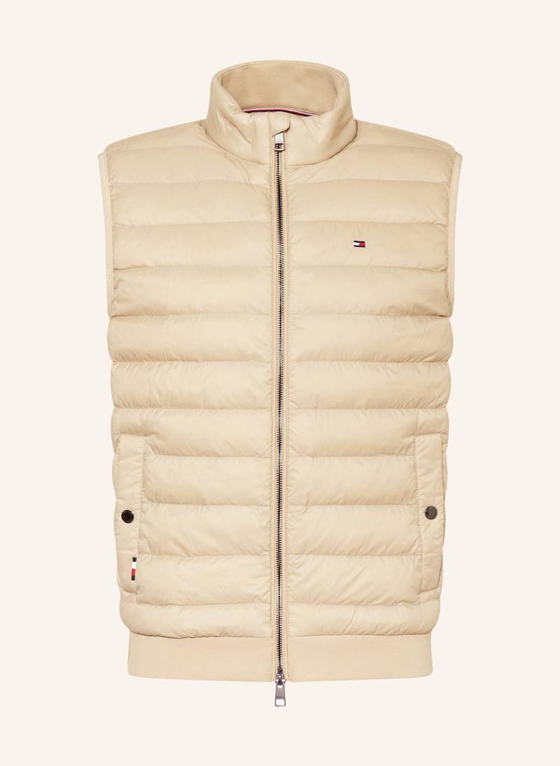 Tommy Hilfiger Steppweste Im Materialmix beige von Tommy Hilfiger