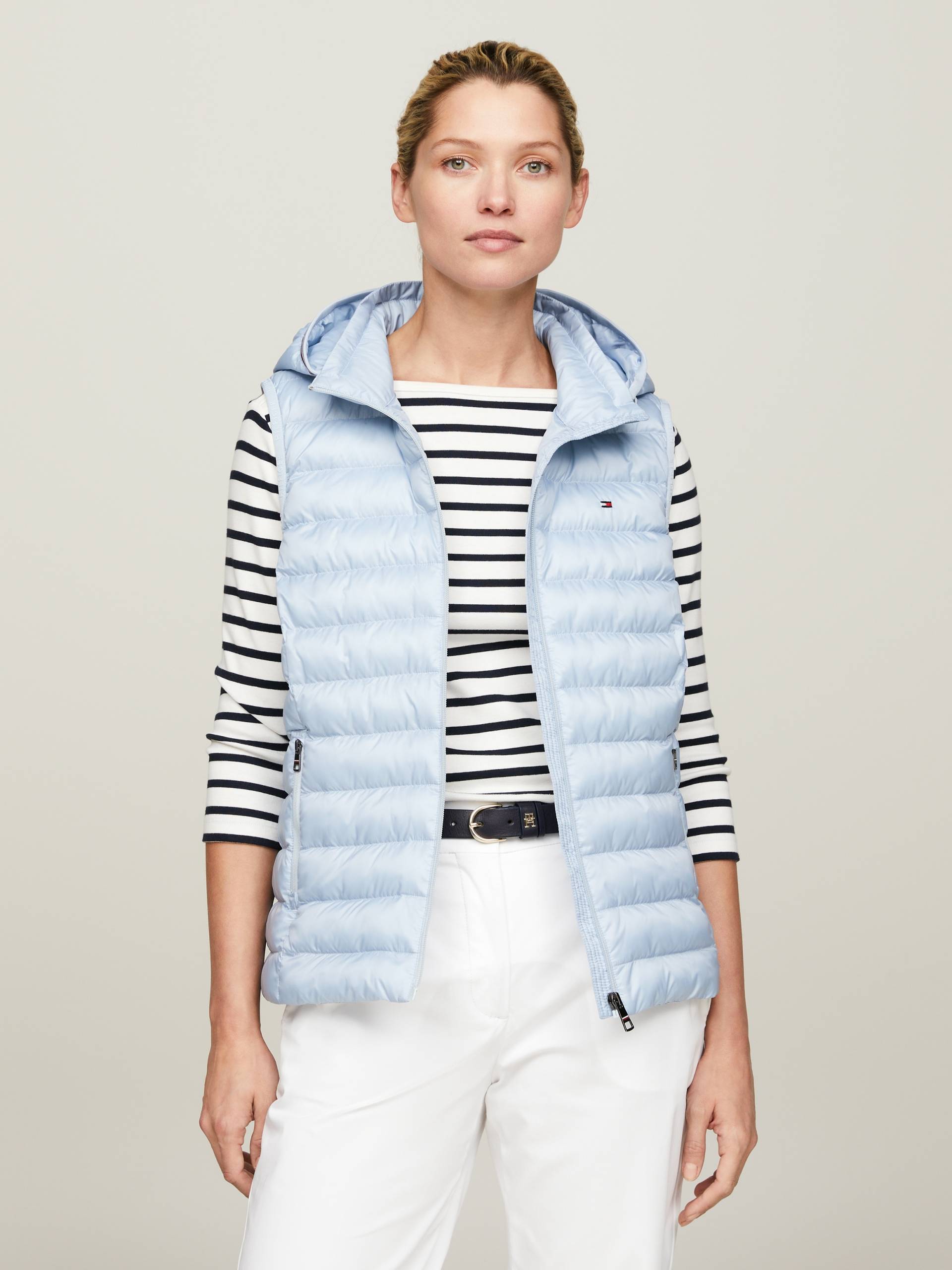 Tommy Hilfiger Steppweste »LW PADDED GLOBAL STRIPE VEST«, (Global Serie TH WOMEN), mit Elastic-Band von Tommy Hilfiger