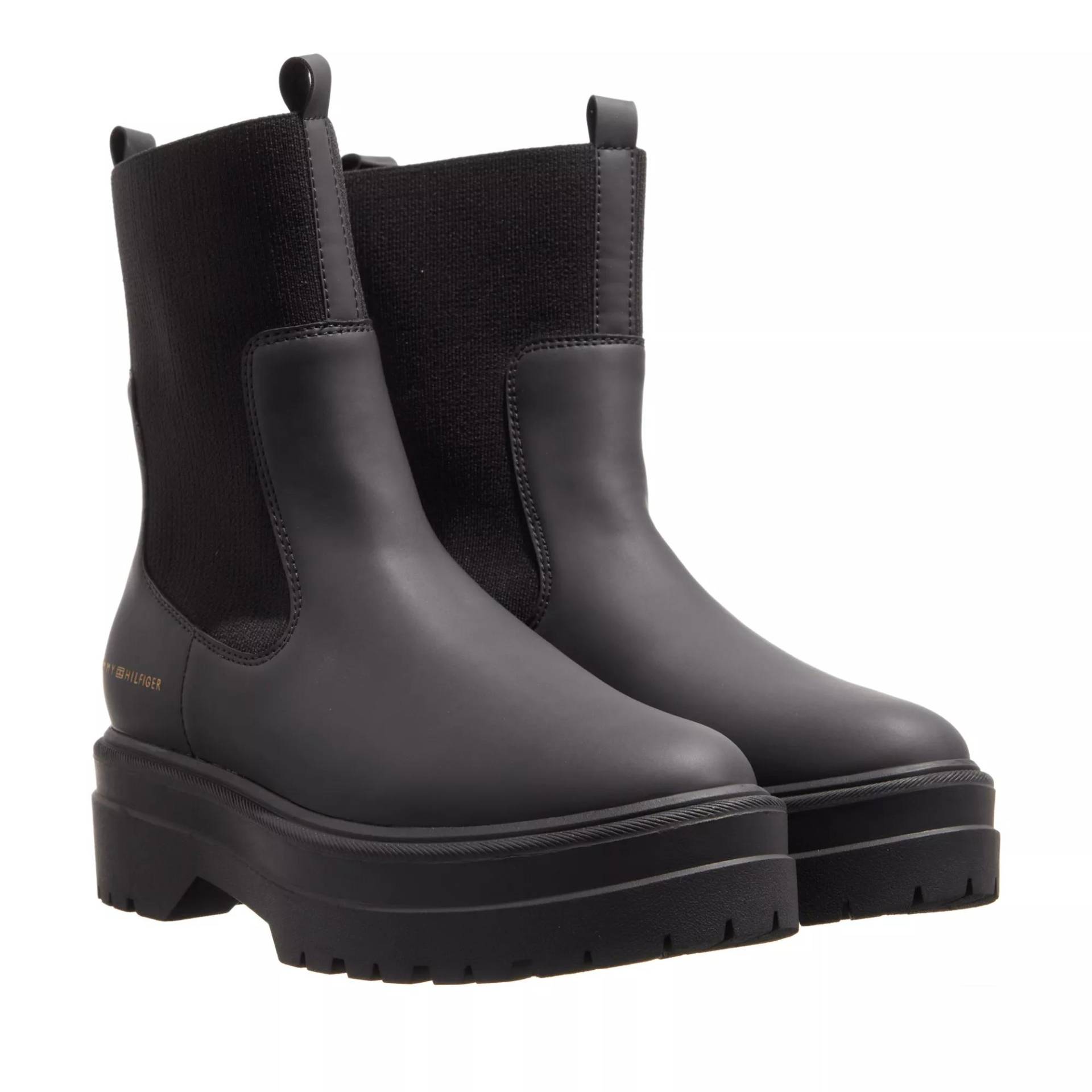 Tommy Hilfiger Stiefel & Boots - Feminine Seasonal Utility Boot - Gr. 38 (EU) - in Schwarz - für Damen von Tommy Hilfiger