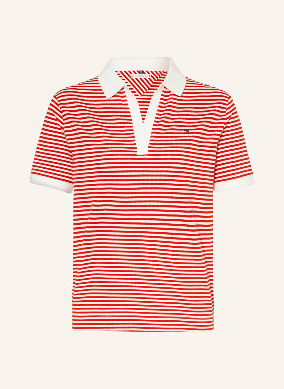 Tommy Hilfiger Strick-Poloshirt rot von Tommy Hilfiger