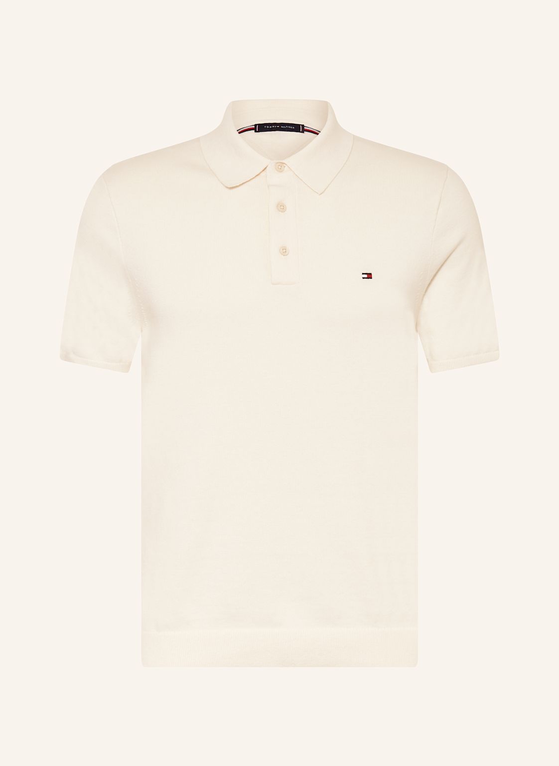 Tommy Hilfiger Strick-Poloshirt weiss von Tommy Hilfiger