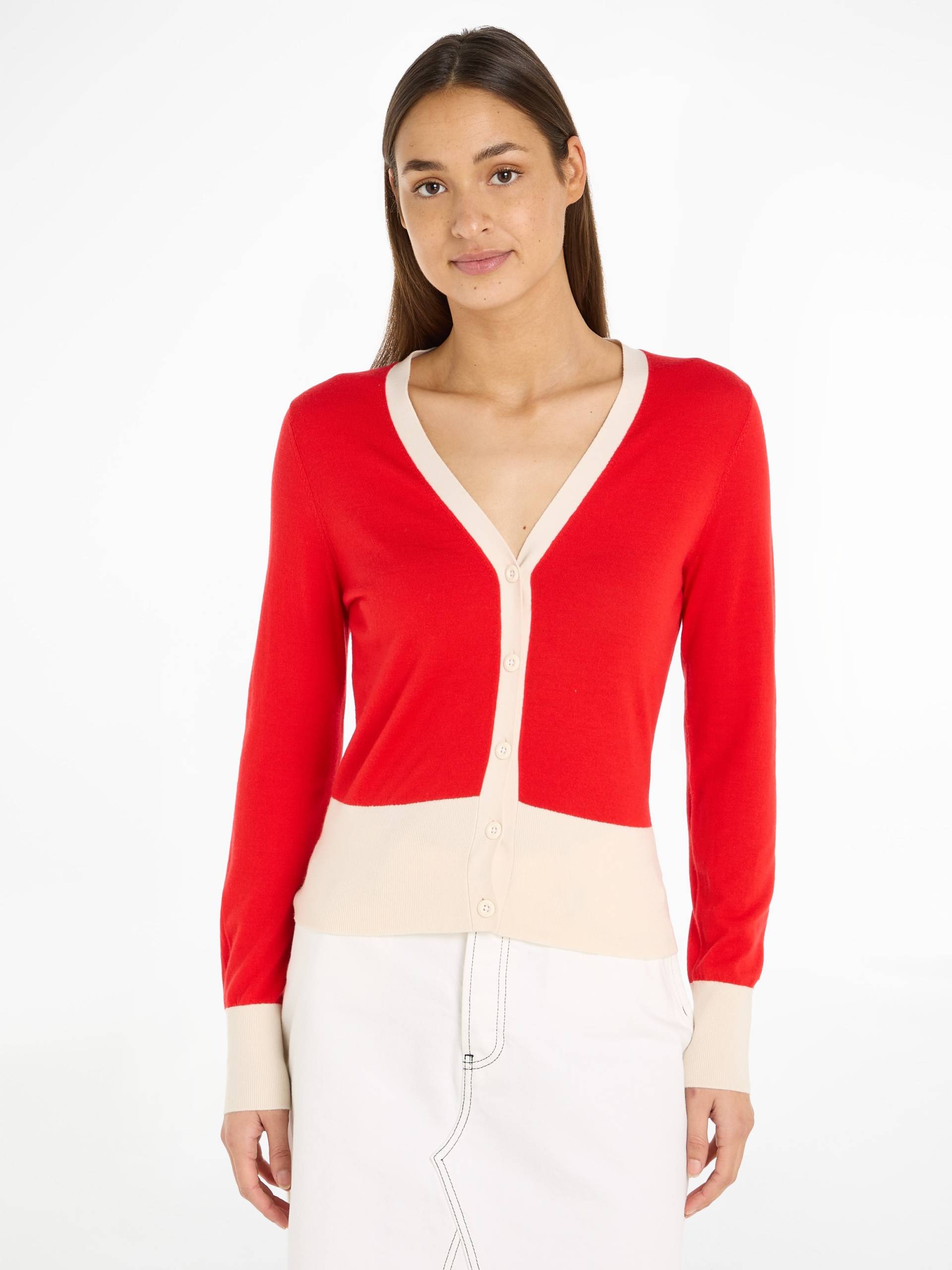 Tommy Hilfiger Strickjacke, mit Dual-Farben-Design Tommy Hilfiger Strickjacke, mit Dual-Farben-Design von Tommy Hilfiger