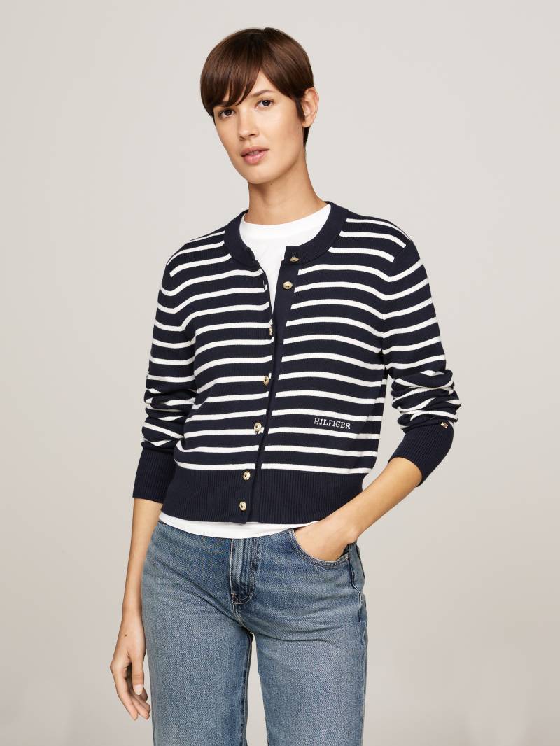 Tommy Hilfiger Strickjacke, mit Logoprägung von Tommy Hilfiger