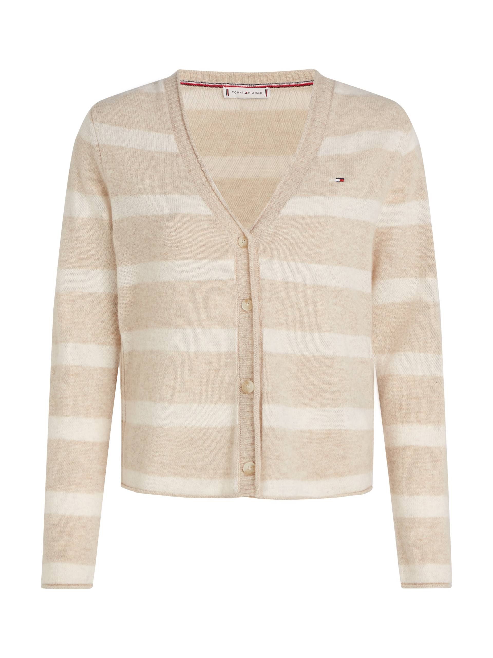 Tommy Hilfiger Strickjacke »SOFT WOOL V-NK CARDIGAN«, mit V-Ausschnitt, 100% Wolle von Tommy Hilfiger