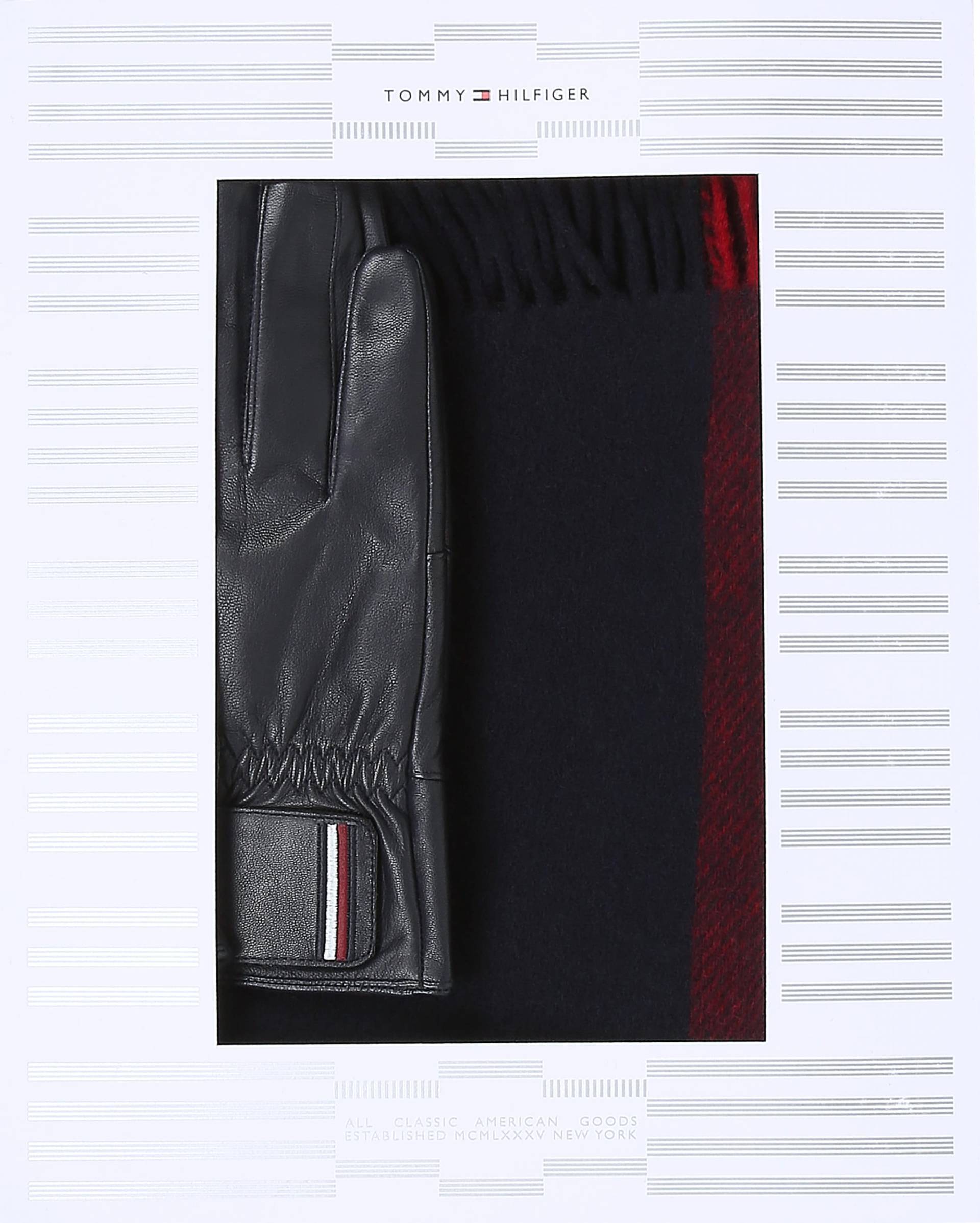 Tommy Hilfiger Schal »TH CORP LOVE SCARF & GLOVES GP«, mit Logoprägung von Tommy Hilfiger