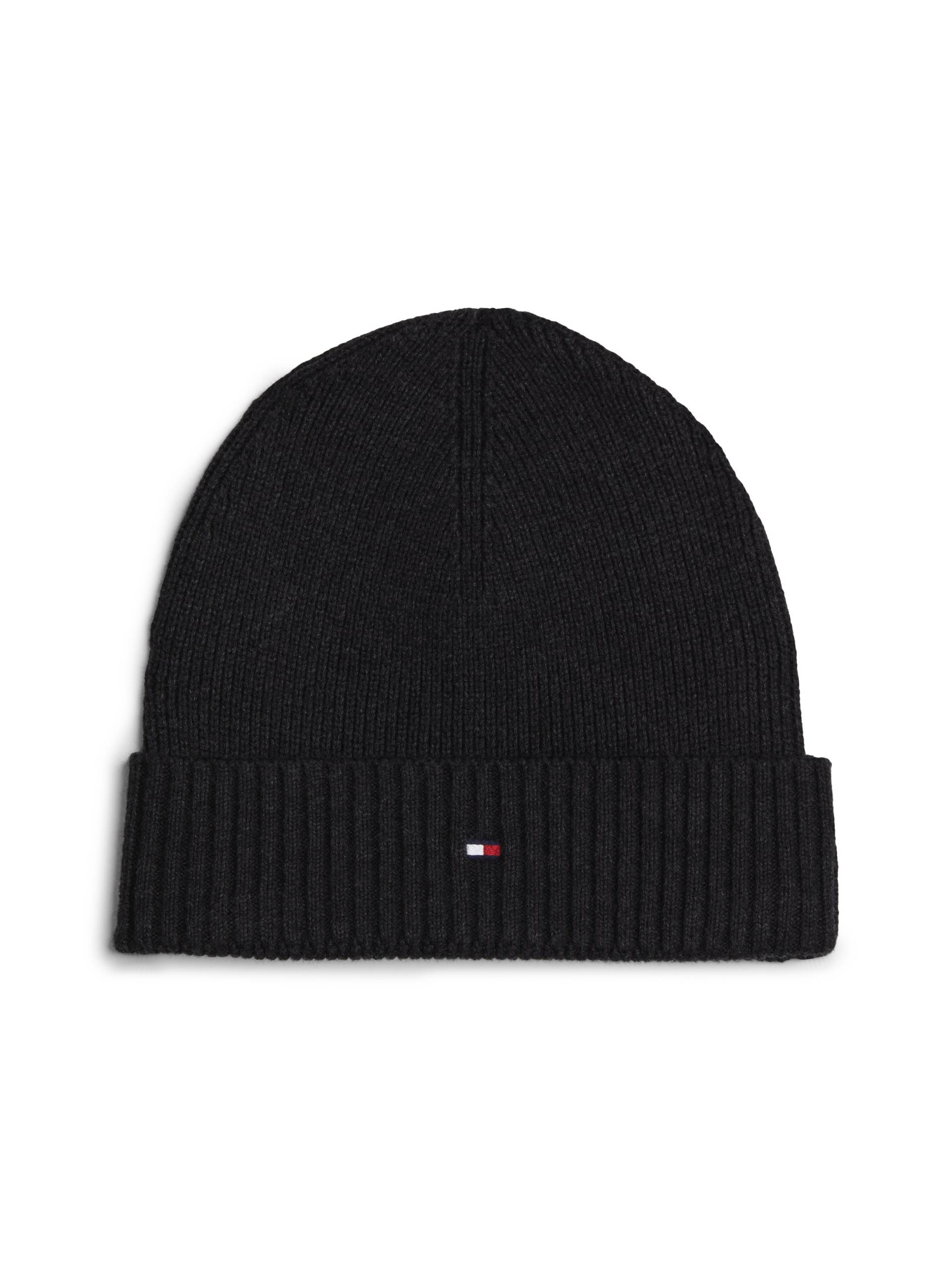 Tommy Hilfiger Strickmütze »TH FLAG PIMA COTTON BEANIE«, mit Logostickerei von Tommy Hilfiger