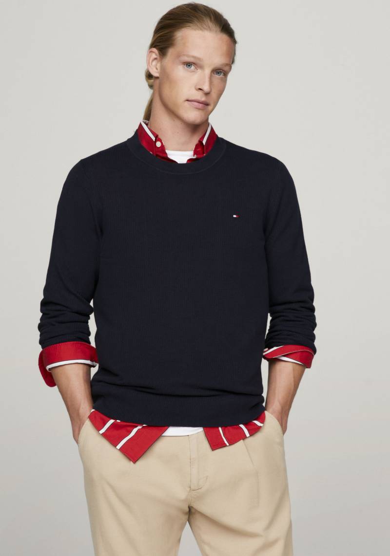 Tommy Hilfiger Longpullover »CHAIN RIDGE STRUCTURE C NECK«, mit Rundhalsausschnitt von Tommy Hilfiger