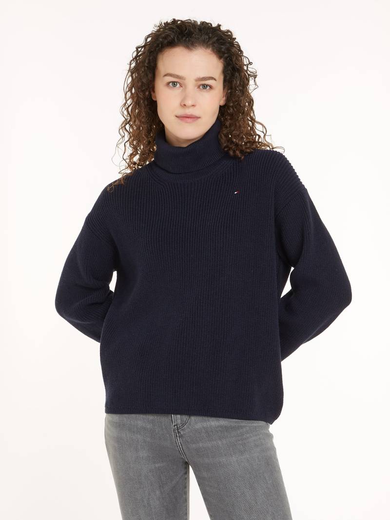 Tommy Hilfiger Strickpullover »CO CARDI STITCH ROLL-NK SWEATER«, mit Rollkragen von Tommy Hilfiger