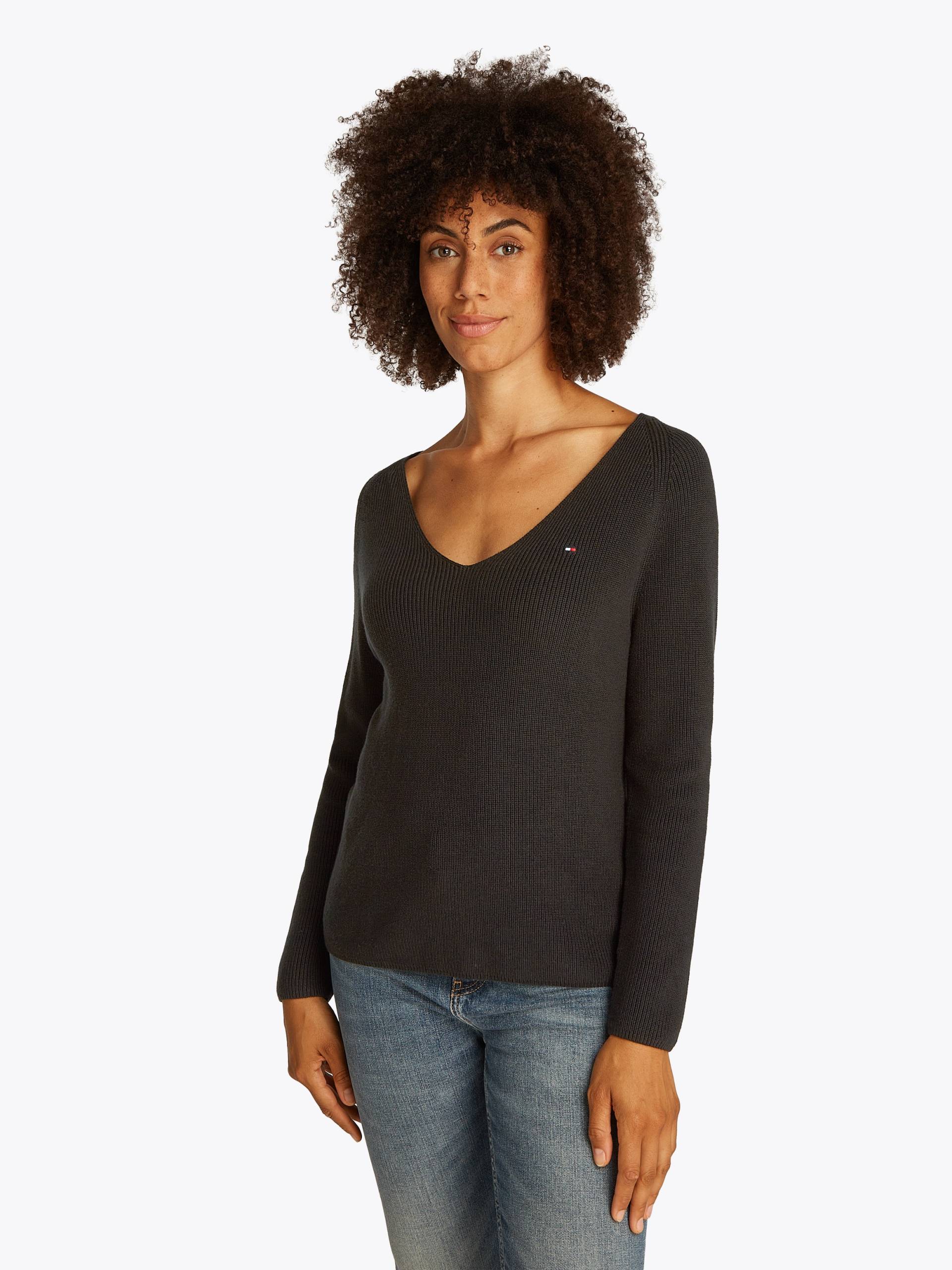 Tommy Hilfiger Strickpullover »CO CARDI STITCH V-NK LS«, mit Logostickerei Tommy Hilfiger Strickpullover »CO CARDI STITCH V-NK LS«, mit Logostickerei von Tommy Hilfiger