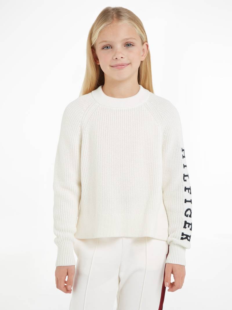 Tommy Hilfiger Strickpullover »MONOTYPE SWEATER«, mit Logoschriftzug am Ärmel von Tommy Hilfiger