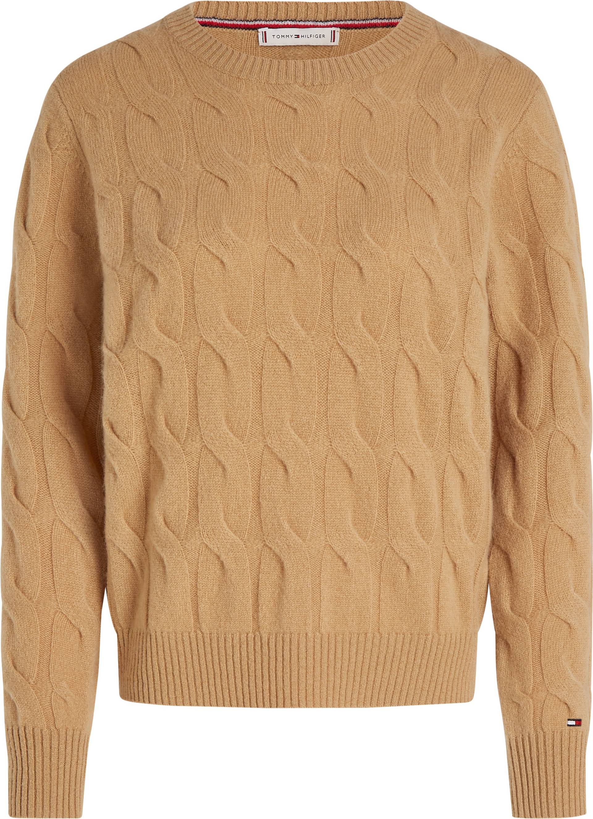 Tommy Hilfiger Strickpullover »SOFT WOOL CABLE C-NK«, mit Zopfmuster, aus reiner Wolle von Tommy Hilfiger