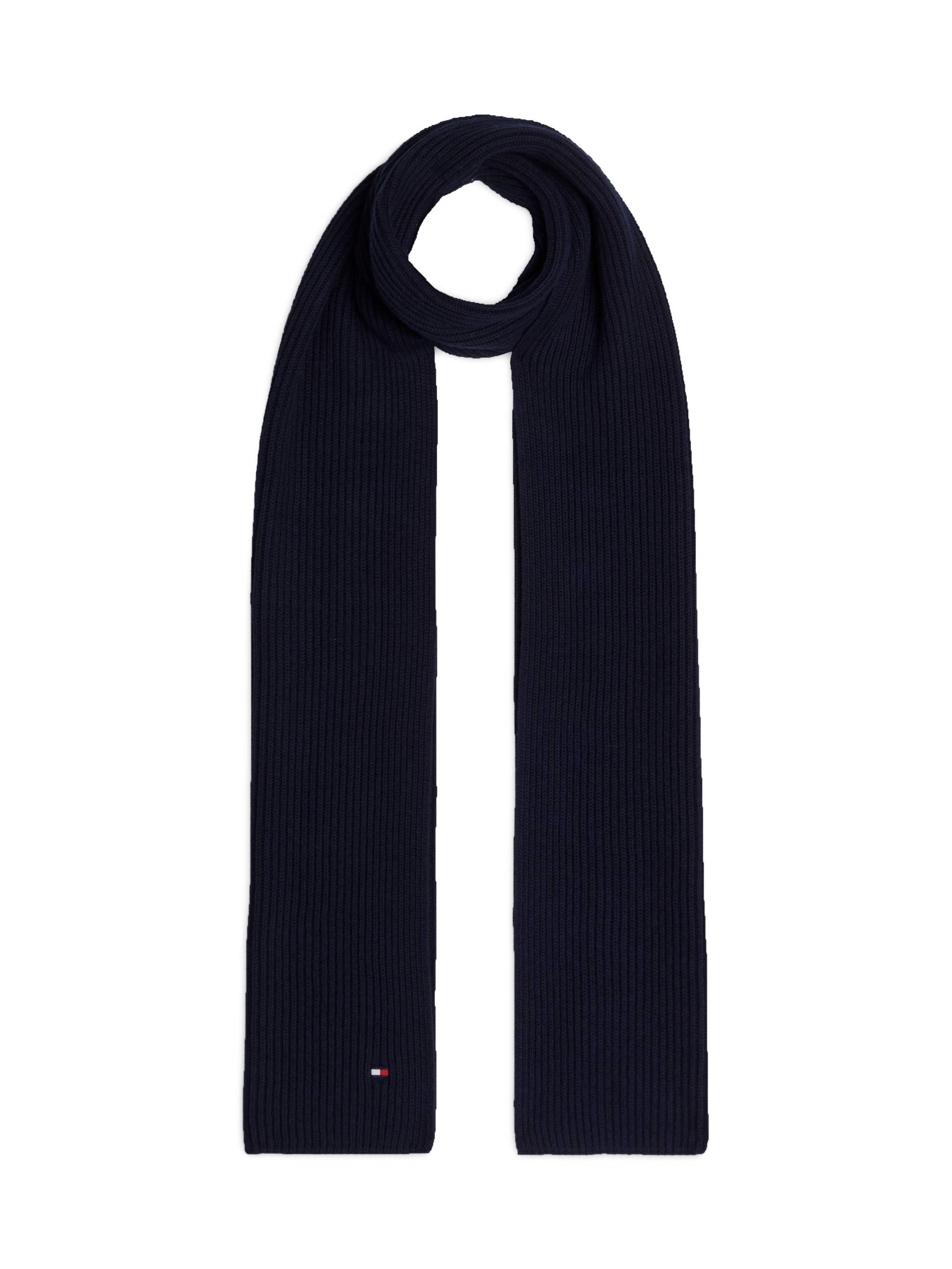 Tommy Hilfiger Strickschal »TH FLAG PIMA COTTON CASH SCARF«, mit Logostickerei von Tommy Hilfiger