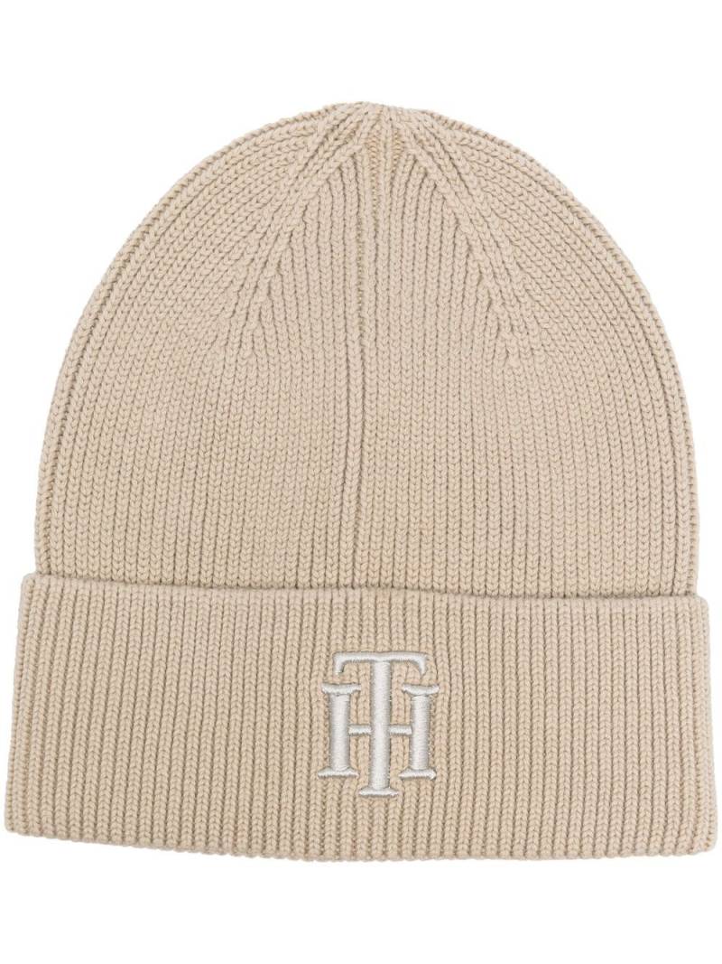 Tommy Hilfiger Surplus embroidered-logo beanie - Neutrals von Tommy Hilfiger