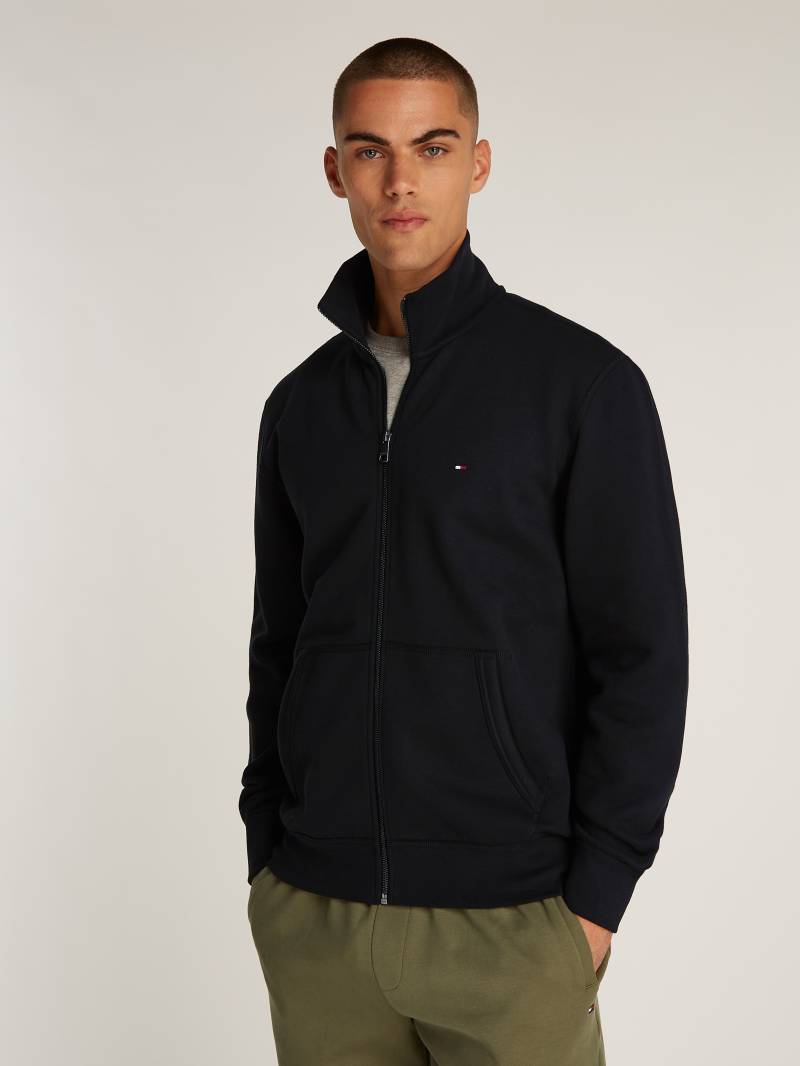 Tommy Hilfiger Sweatjacke »ESSENTIAL FLEECE ZT STAND COLLAR«, mit Logostickerei von Tommy Hilfiger