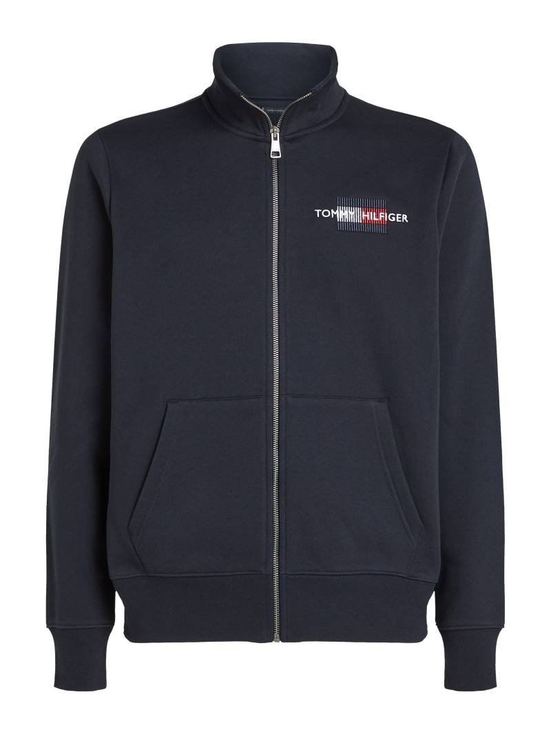 Tommy Hilfiger Sweatjacke »HILFIGER FLAG EMBRO ZT STAND CLR« von Tommy Hilfiger