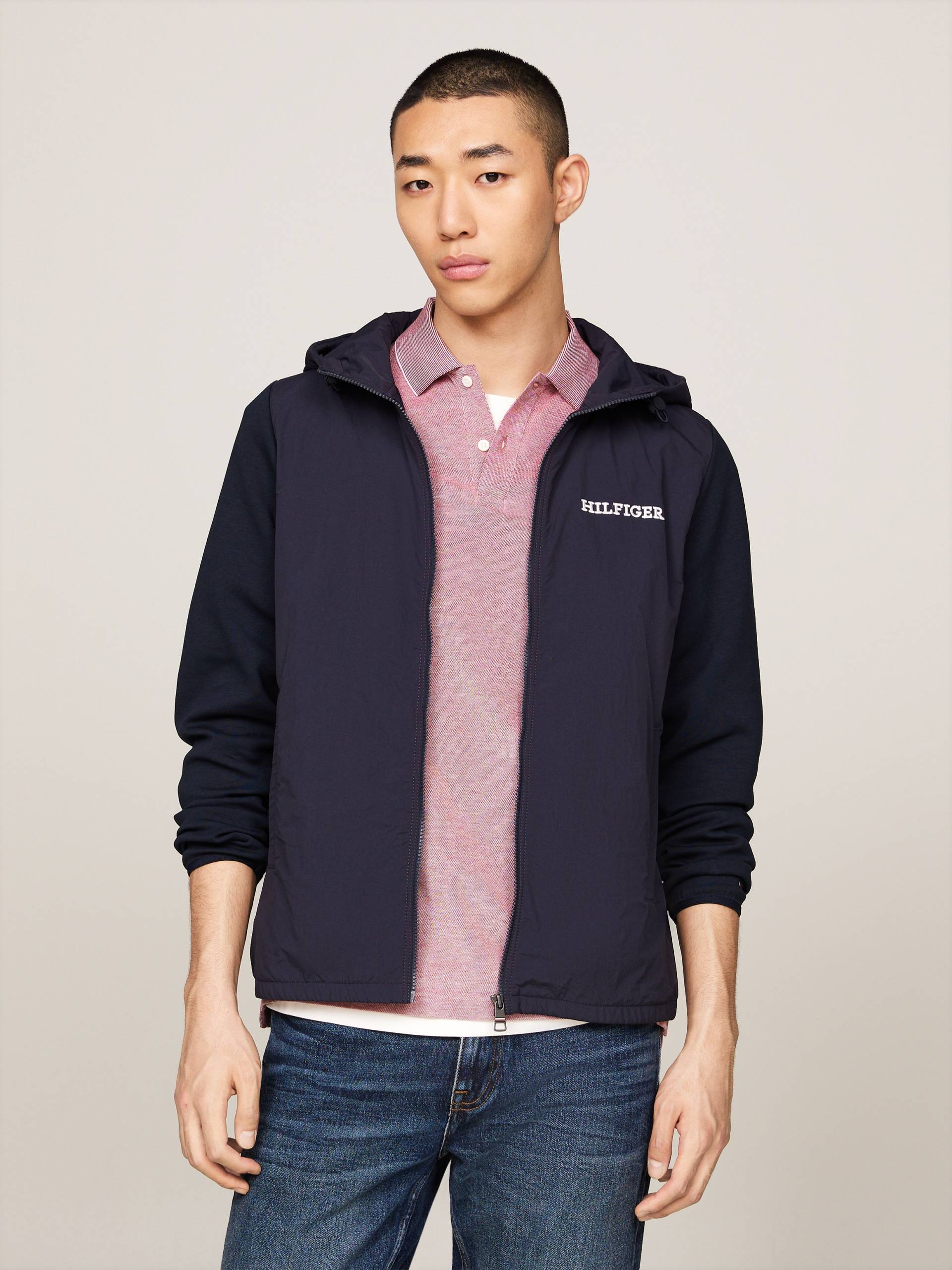 Tommy Hilfiger Sweatjacke »MONOTYPE MIX MEDIA HDD ZIP THRU«, mit Kapuze Tommy Hilfiger Sweatjacke »MONOTYPE MIX MEDIA HDD ZIP THRU«, mit Kapuze von Tommy Hilfiger