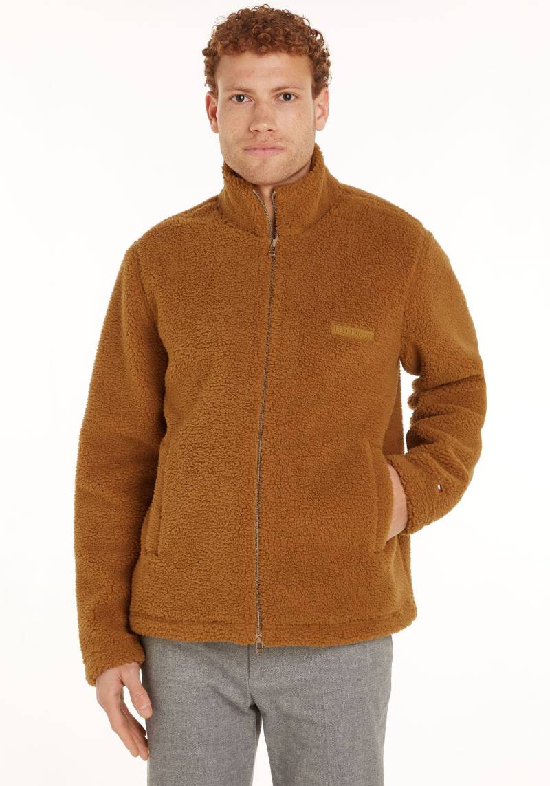 Tommy Hilfiger Sweatjacke »MONOTYPE TEXTURED FLEECE ZT«, aus strukturiertem Teddy-Fleece von Tommy Hilfiger