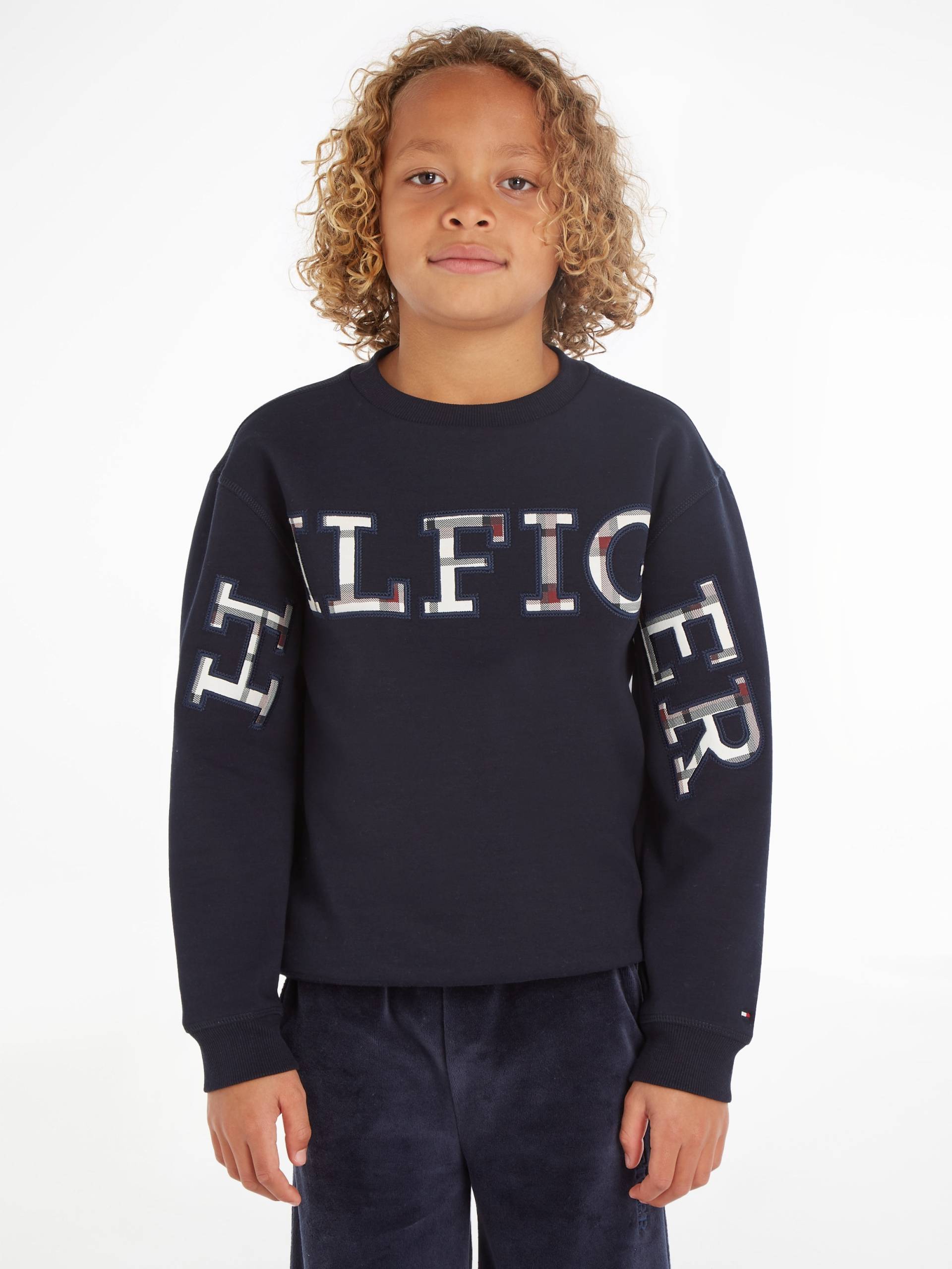 Tommy Hilfiger Sweatshirt »BOLD MONOTYPE SWEATSHIRT«, mit markantem Hilfiger Logo-Schriftzug im Karodessin von Tommy Hilfiger