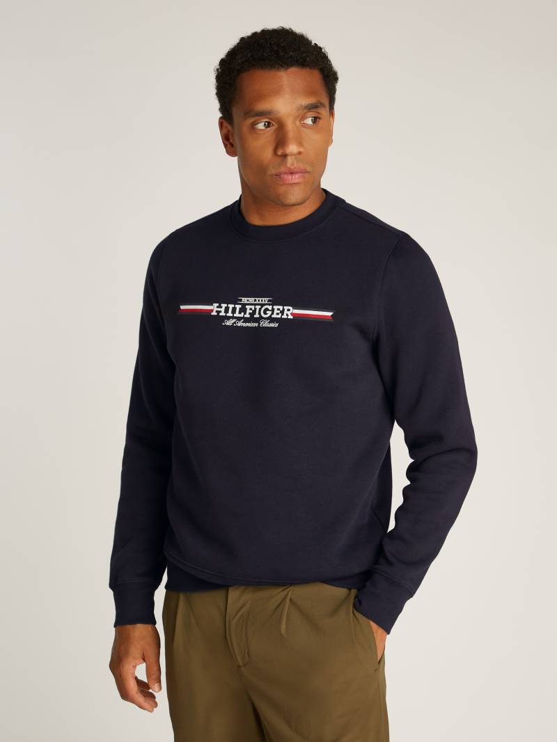 Tommy Hilfiger Sweatshirt »HILFIGER STRIPE SWEATSHIRT«, mit mehrfarbigen Print von Tommy Hilfiger