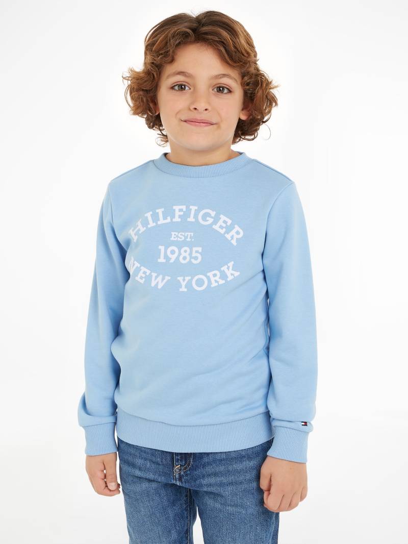 Tommy Hilfiger Sweatshirt »MONOTYPE FLOCK REG SWEATSHIRT«, Kinder bis 16 Jahre mit Logoschirftzug von Tommy Hilfiger