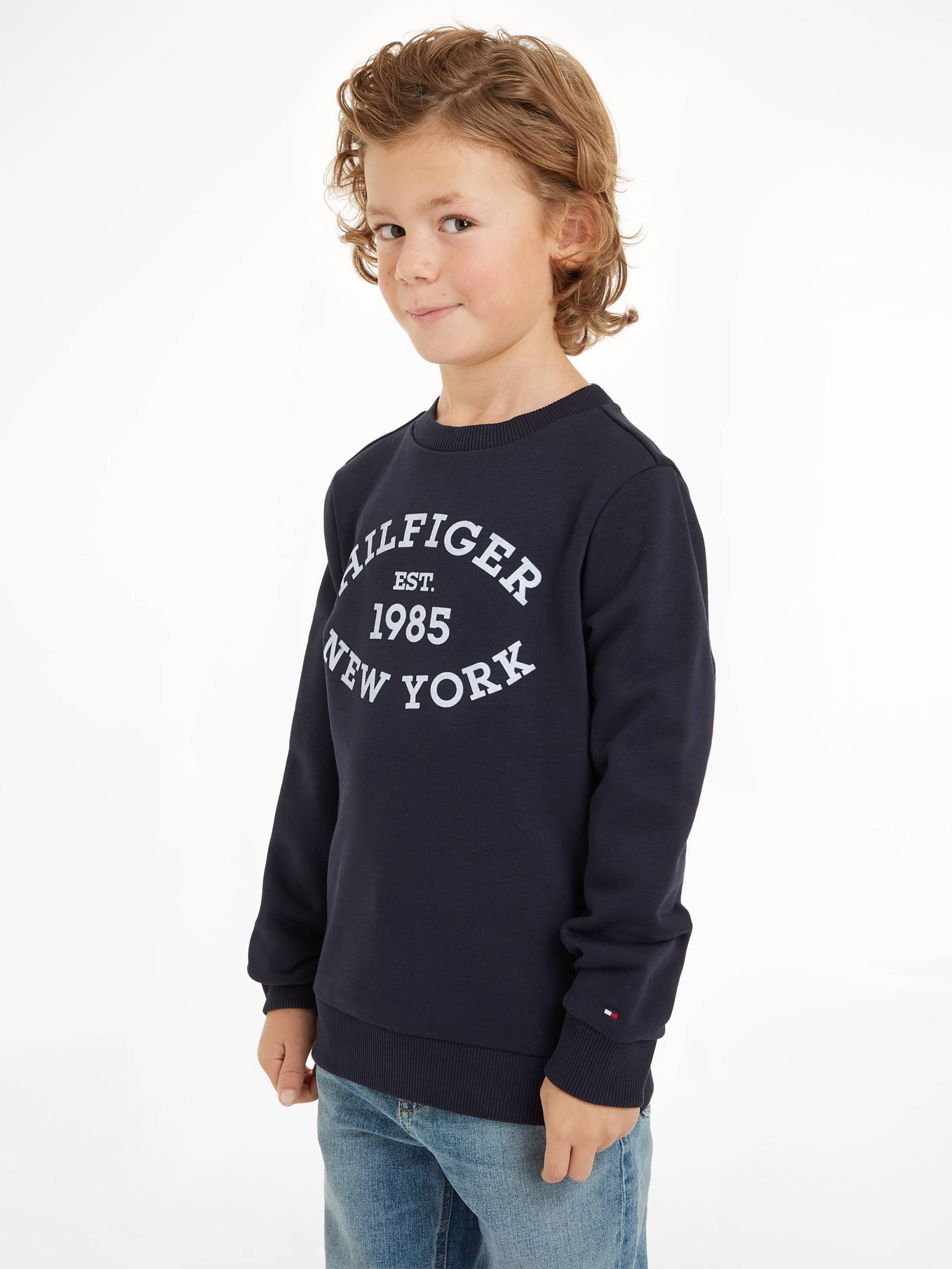 Tommy Hilfiger Sweatshirt »MONOTYPE FLOCK REG SWEATSHIRT«, mit Frontprint; Rundhals, Langarm von Tommy Hilfiger