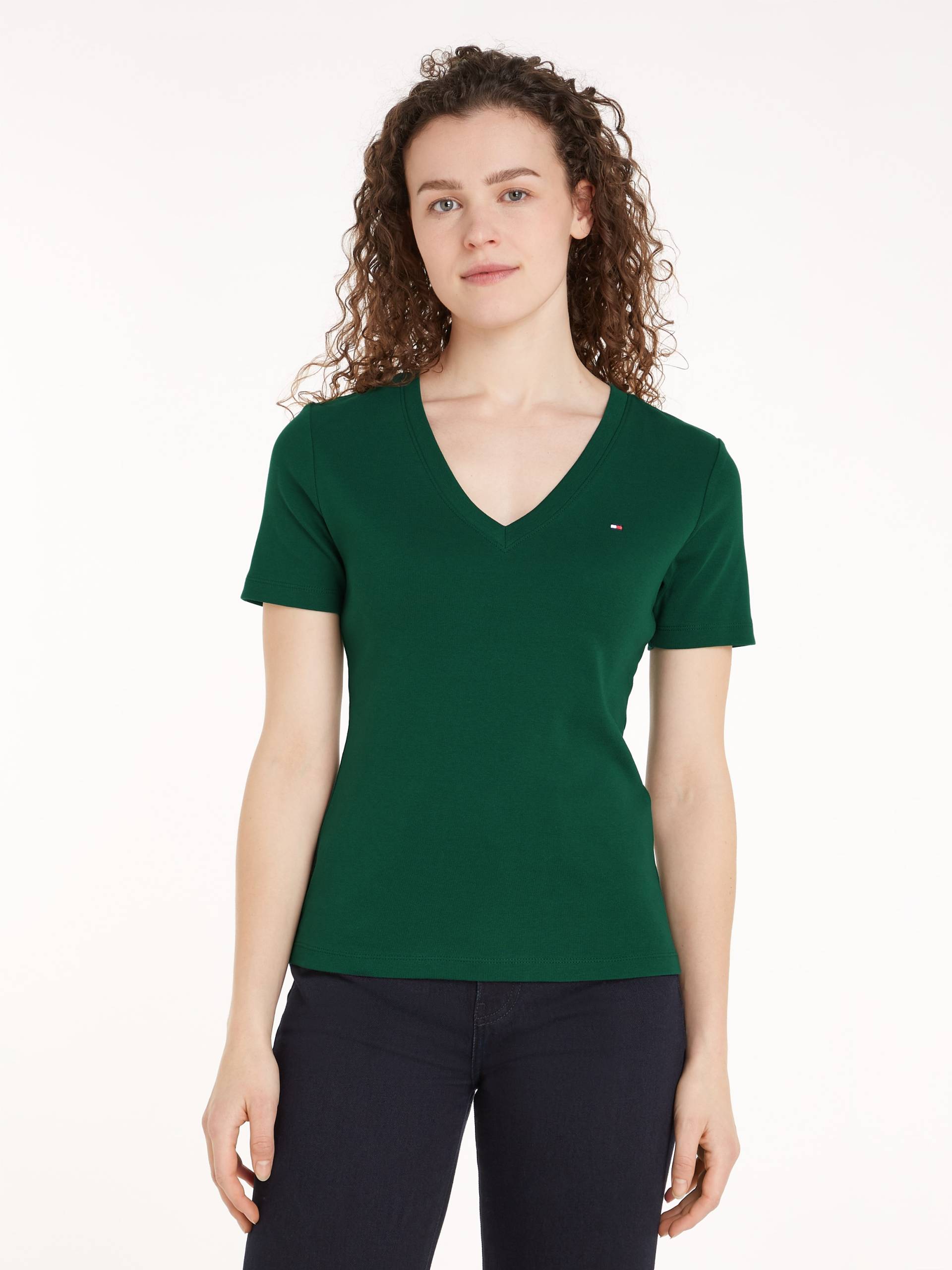 Tommy Hilfiger T-Shirt »SLIM CODY V-NK SS«, mit Logostickerei Tommy Hilfiger T-Shirt »SLIM CODY V-NK SS«, mit Logostickerei von Tommy Hilfiger