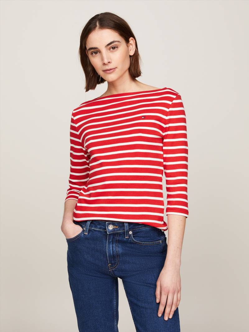 Tommy Hilfiger 3/4-Arm-Shirt »NEW CODY SLIM BOAT-NK 3/4SLV«, mit Logostickerei von Tommy Hilfiger