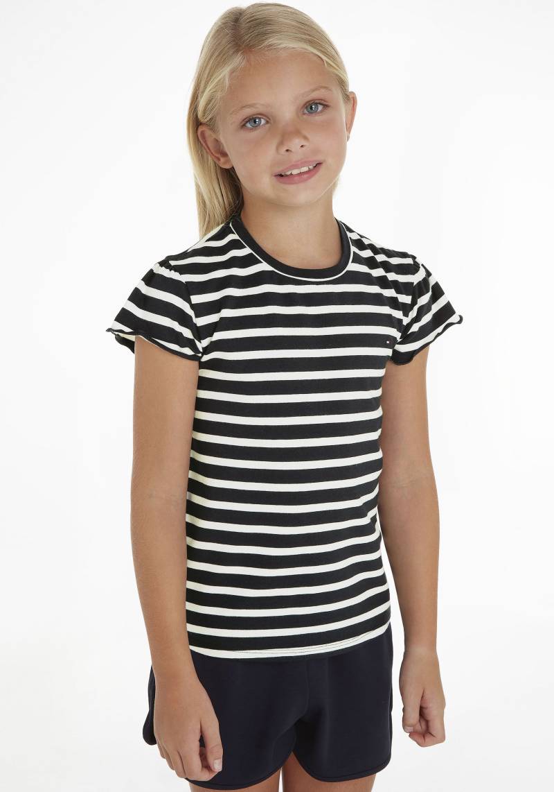 Tommy Hilfiger T-Shirt »STRIPED RUFFLE SLEEVE TOP S/S« von Tommy Hilfiger