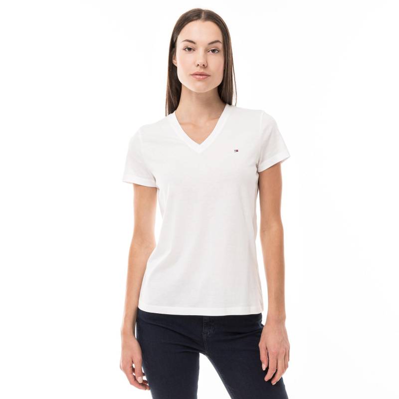 Tommy Hilfiger - T-Shirt, für Damen, Weiss, Größe L von Tommy Hilfiger