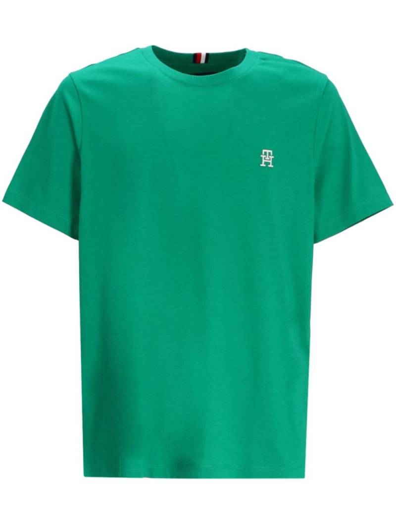 Tommy Hilfiger TH monogram-embroidered T-shirt - Green von Tommy Hilfiger