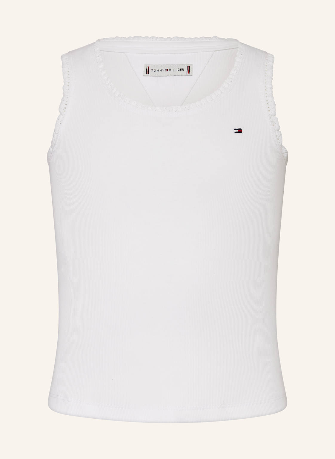 Tommy Hilfiger Top Mit Rüschen weiss von Tommy Hilfiger