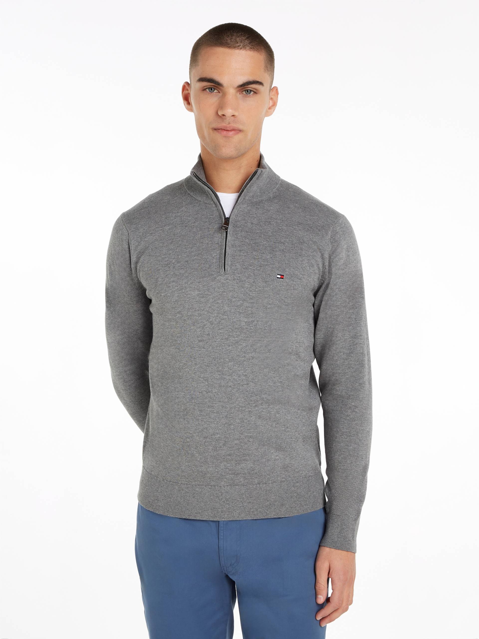Tommy Hilfiger Troyer »ESSENTIAL COTTON ZIP MOCK« Tommy Hilfiger Troyer »ESSENTIAL COTTON ZIP MOCK« von Tommy Hilfiger