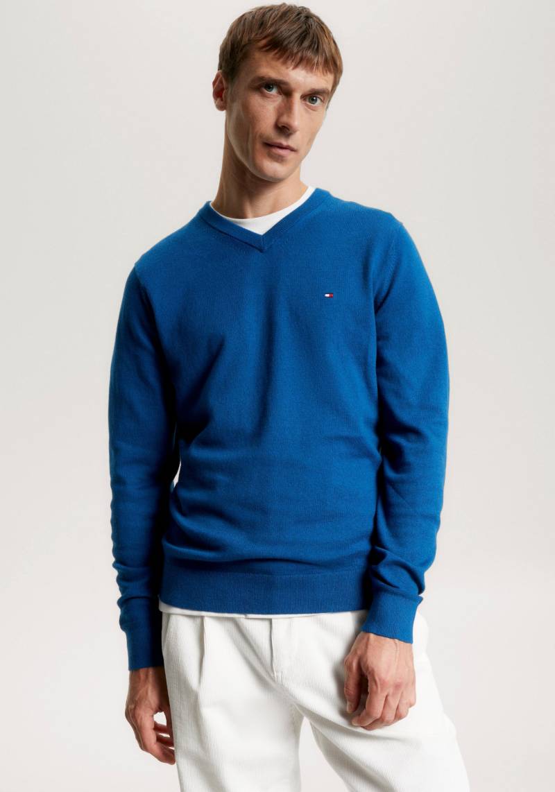 Tommy Hilfiger V-Ausschnitt-Pullover »PIMA ORG CTN CASHMERE V NECK« von Tommy Hilfiger