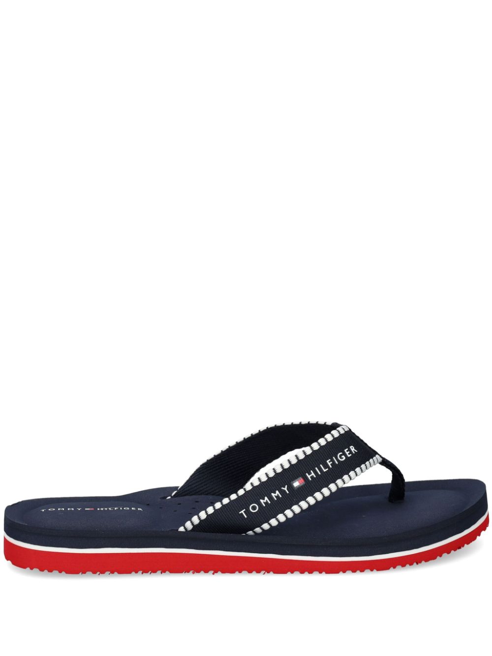 Tommy Hilfiger Webbing logo-print flip-flops - Blue von Tommy Hilfiger