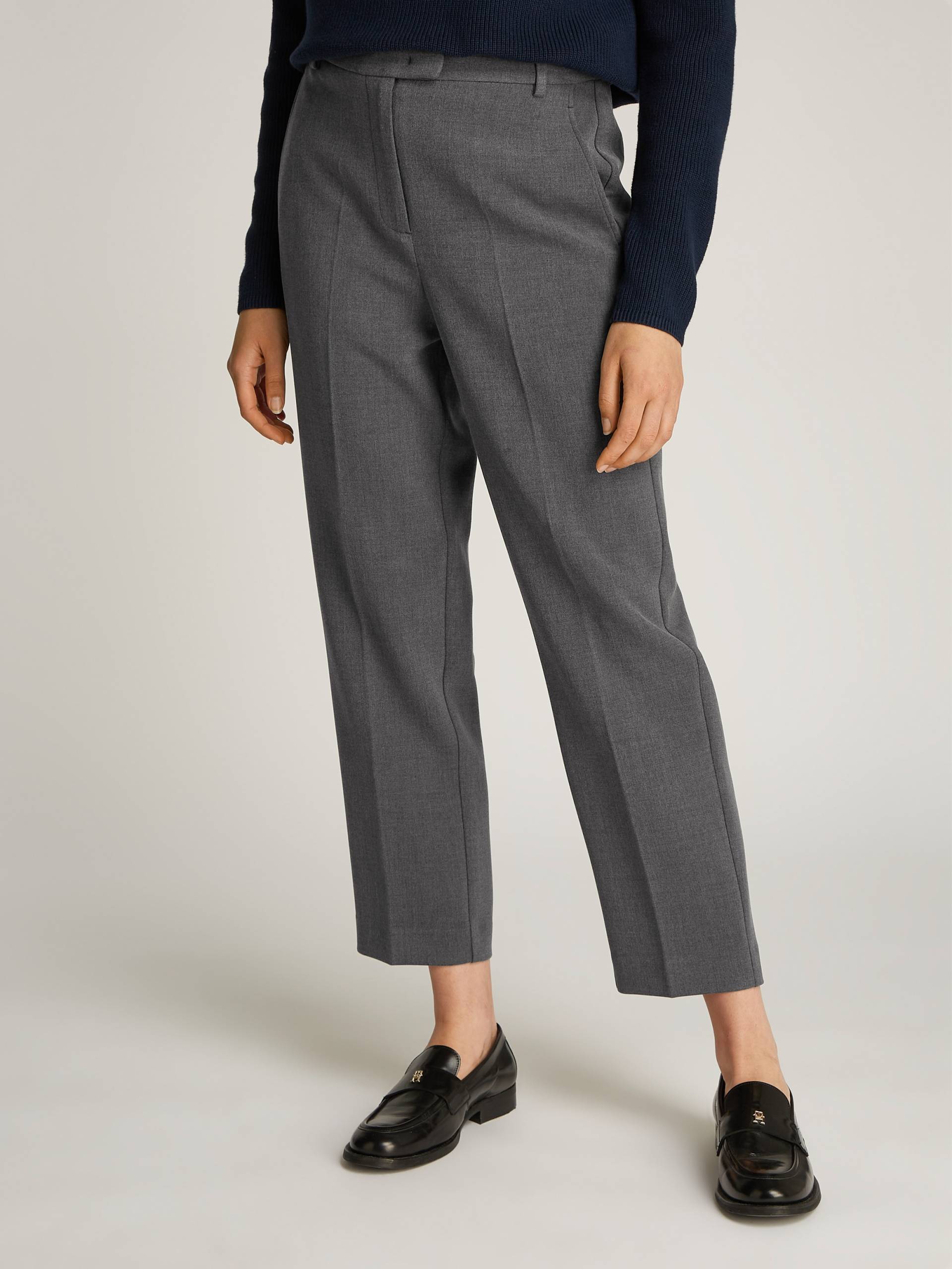 Tommy Hilfiger Webhose »PUNTO SLIM STRAIGHT PANT«, mit Bügelfalten, Metalllabel von Tommy Hilfiger