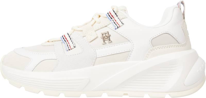 Tommy Hilfiger Wedgesneaker »FASHION CHUNKY RUNNER STRIPES«, mit seitlichem TH-Logo, Freizeitschuh, Halbschuh, Schnürschuh von Tommy Hilfiger