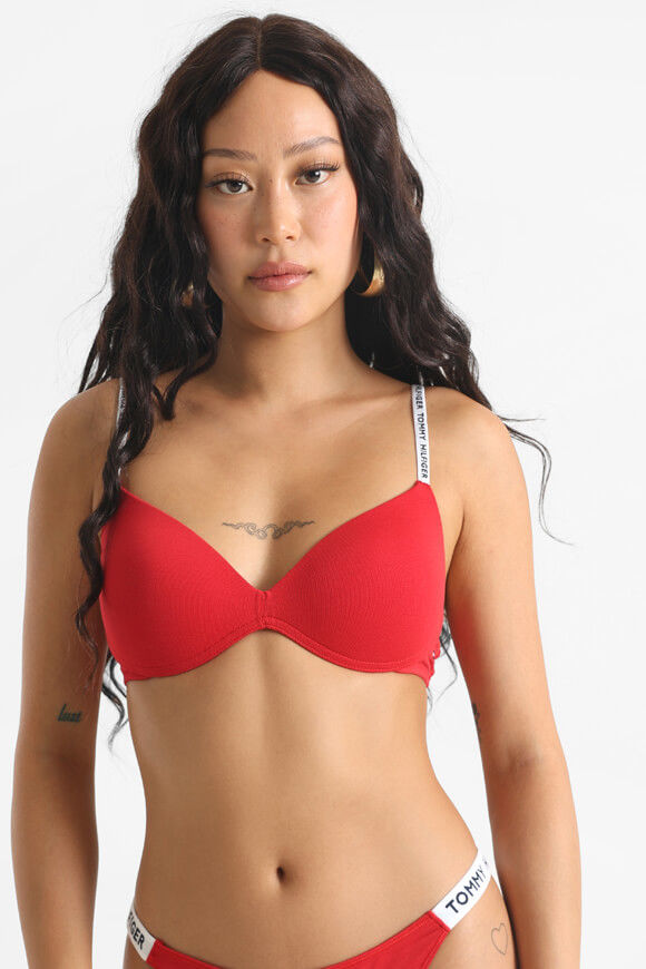 Tommy Hilfiger Wireless Push-up BH | Primary Red | Damen  | M von Tommy Hilfiger