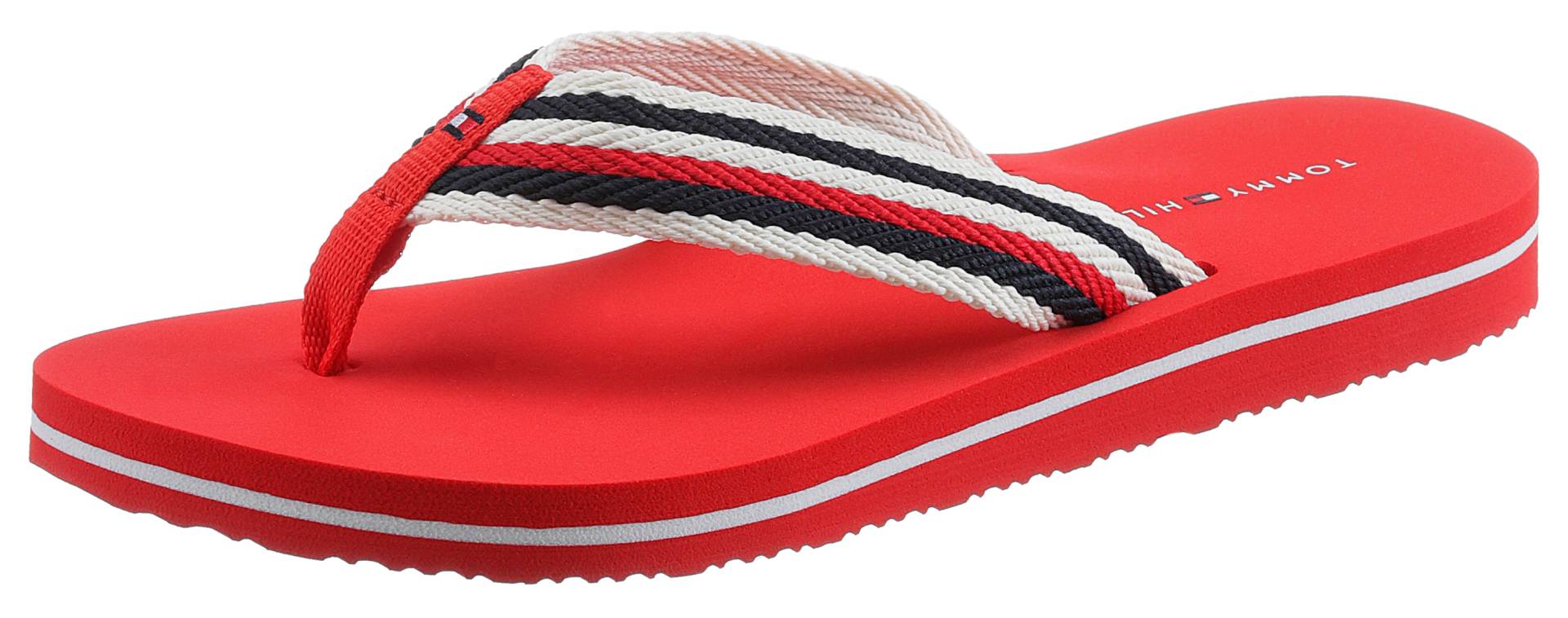 Tommy Hilfiger Zehentrenner »TOMMY ESSENTIAL COMFORT SANDAL«, mit gestreiften Bandagen von Tommy Hilfiger