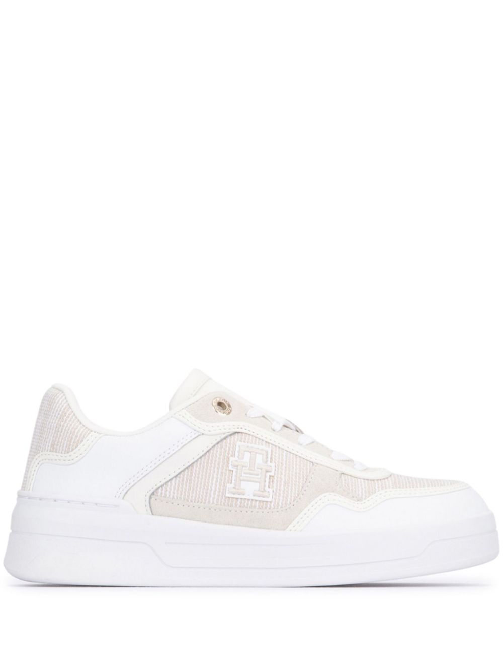 Tommy Hilfiger colour-block monogram sneakers - White von Tommy Hilfiger