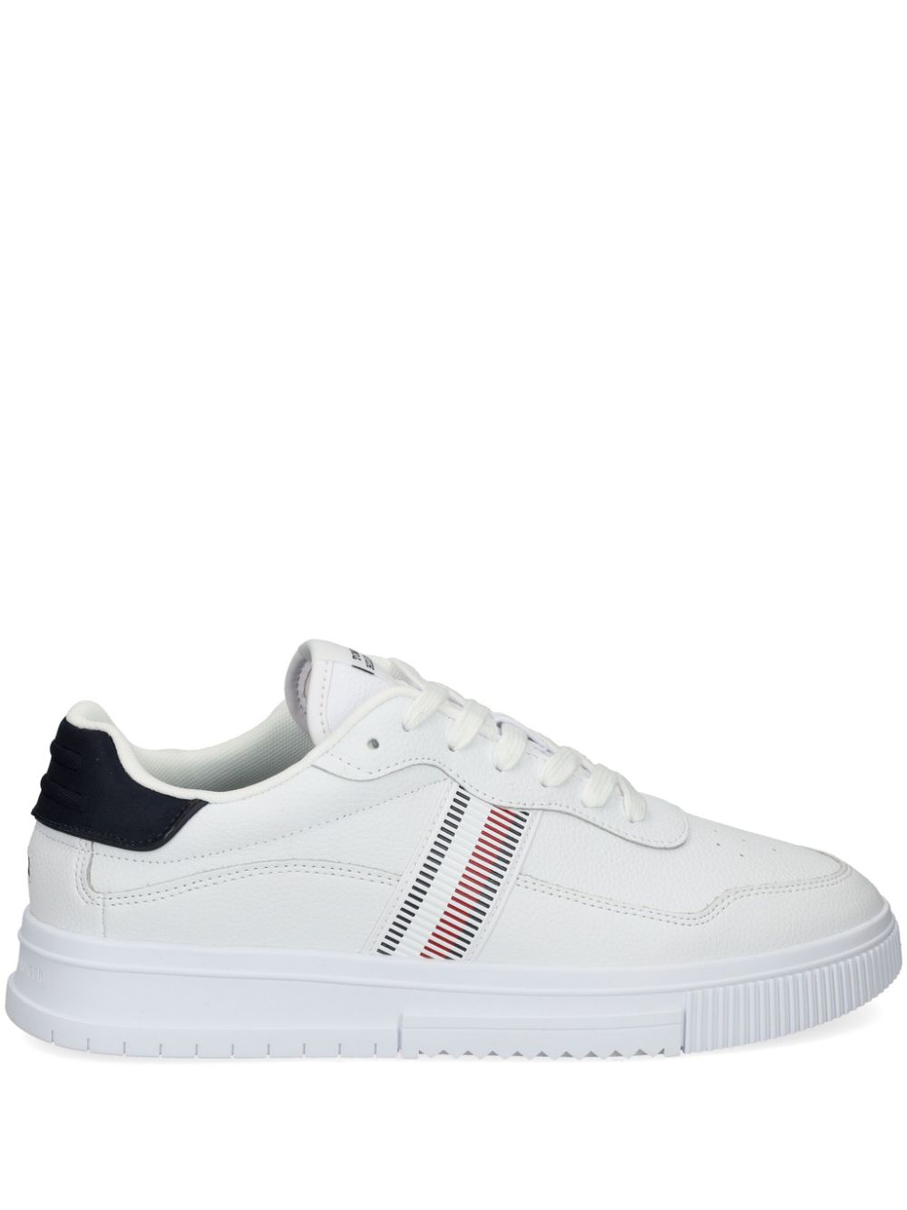 Tommy Hilfiger contrasting lace up trainers - White von Tommy Hilfiger