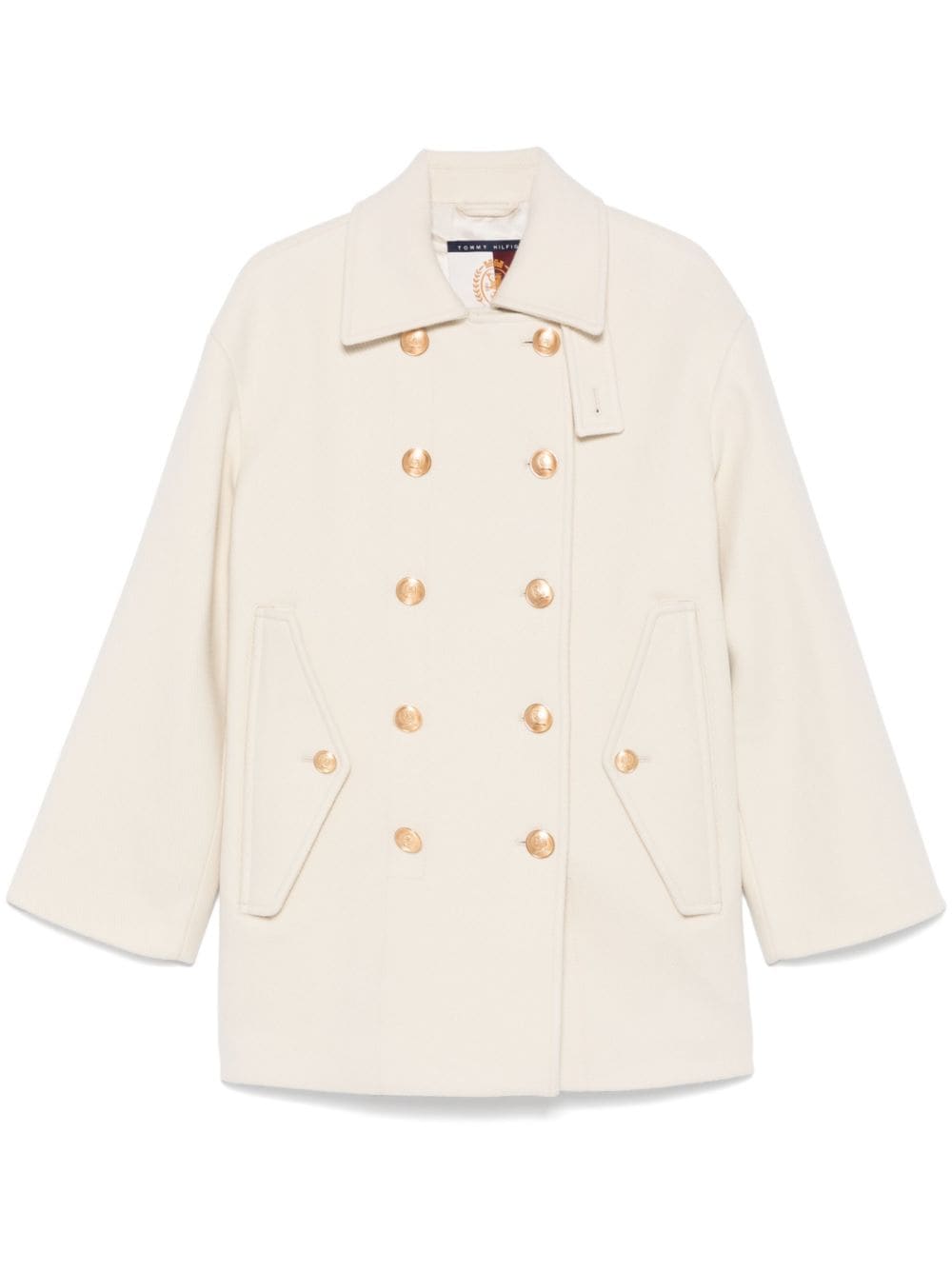 Tommy Hilfiger double-breasted peacoat - Neutrals von Tommy Hilfiger