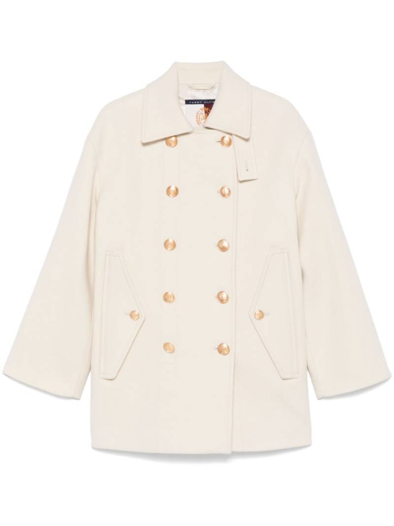 Tommy Hilfiger double-breasted peacoat - Neutrals von Tommy Hilfiger