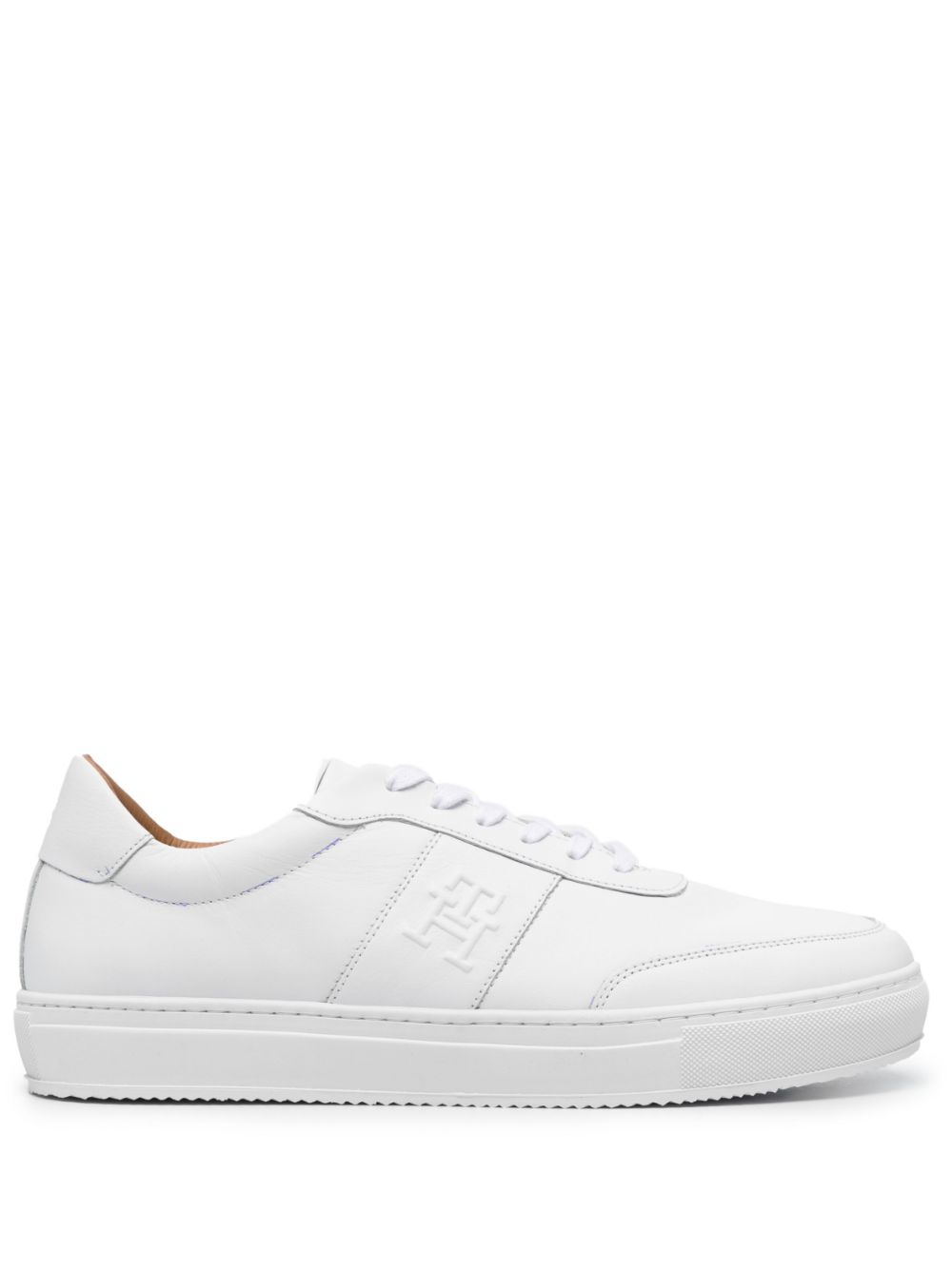 Tommy Hilfiger embossed-monogram low-top sneakers - White von Tommy Hilfiger